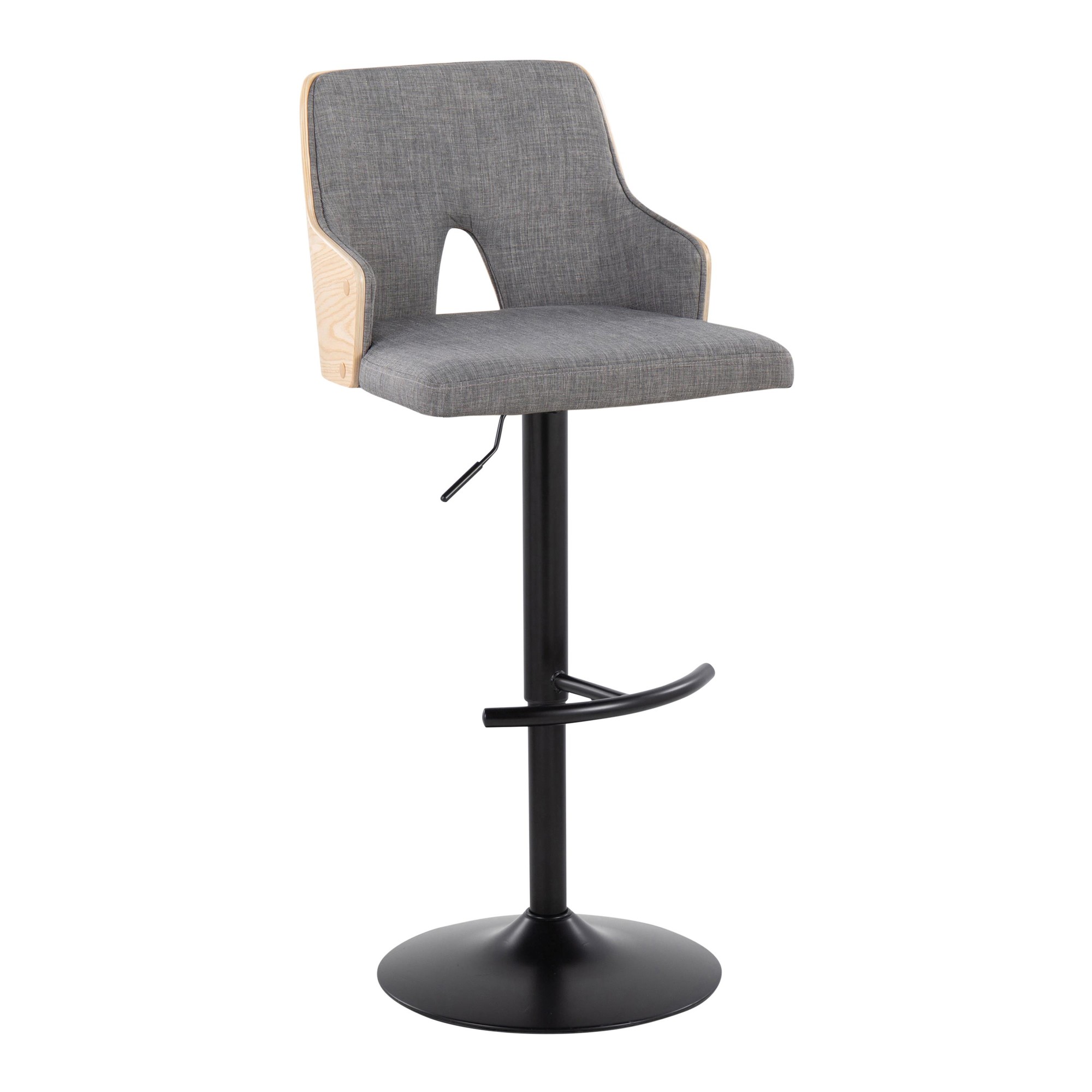Stella-Contemporary-Adjustable-Swivel-Barstools-Black-Wood-Grey-Set-of-2-Set-of-2-3