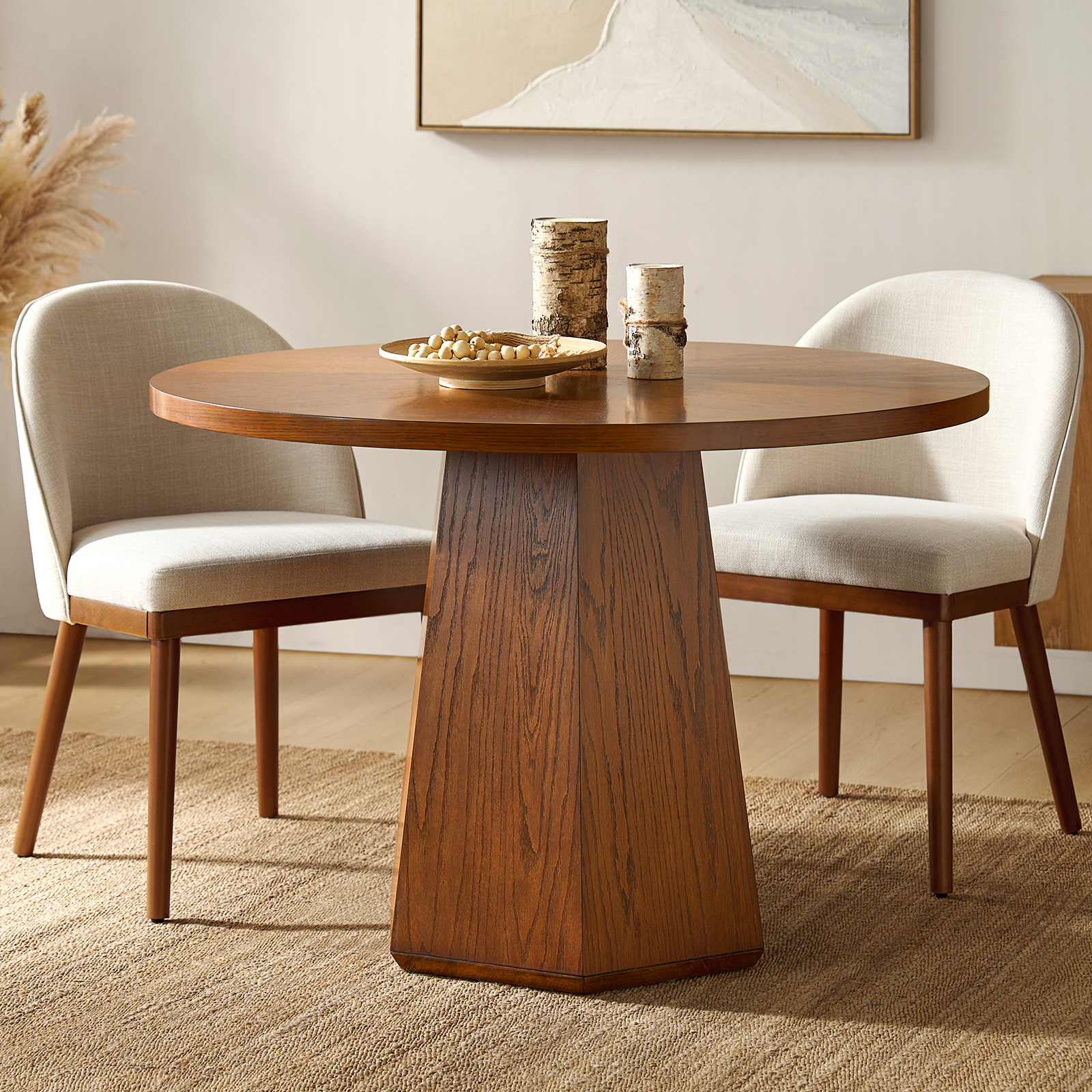 Stuart-Acorn-Round-Mid-Century-Modern-Dining-Table-1