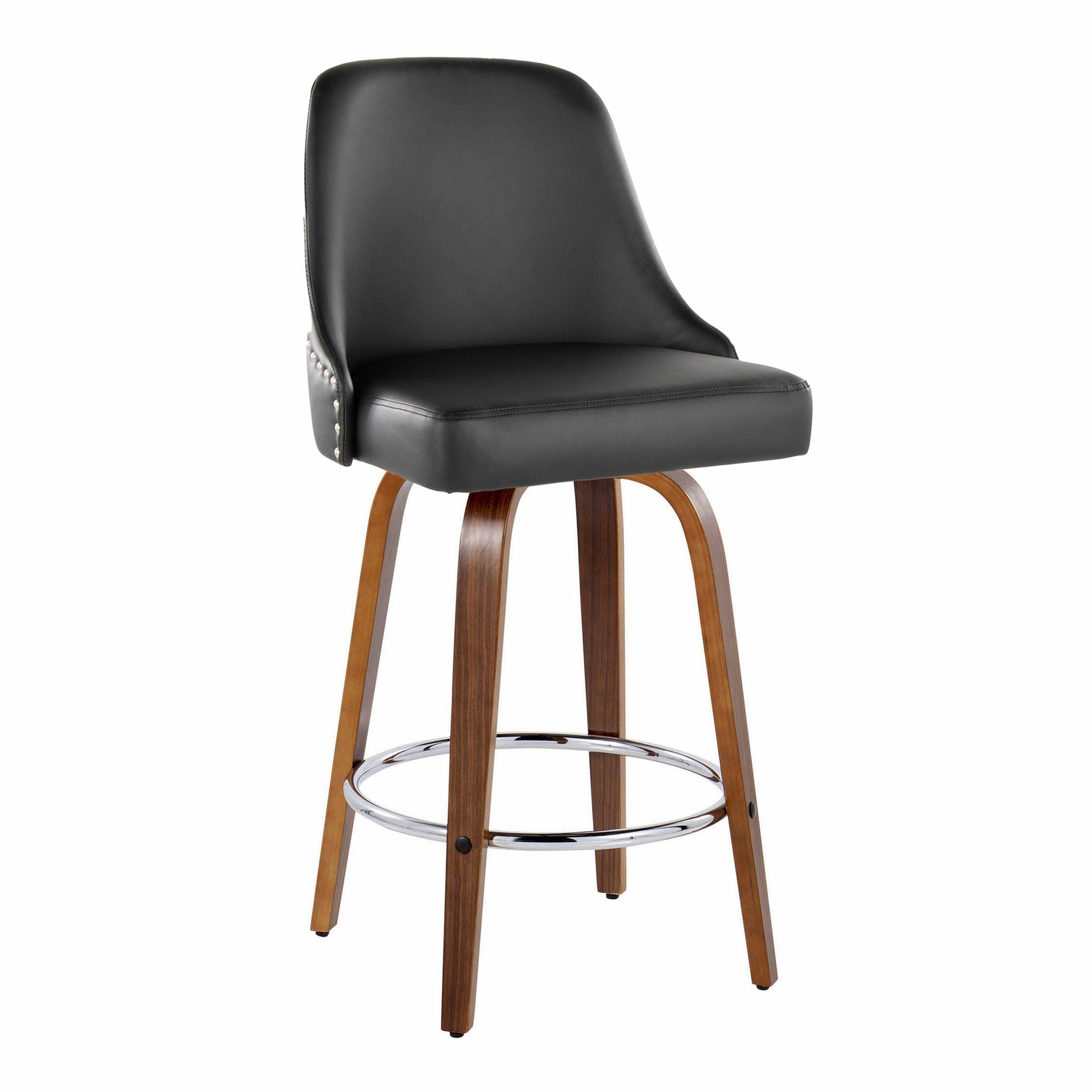 Studded-Marcel-27-Inch-Walnut-and-Black-Swivel-Counter-Stools-Set-of-2-3