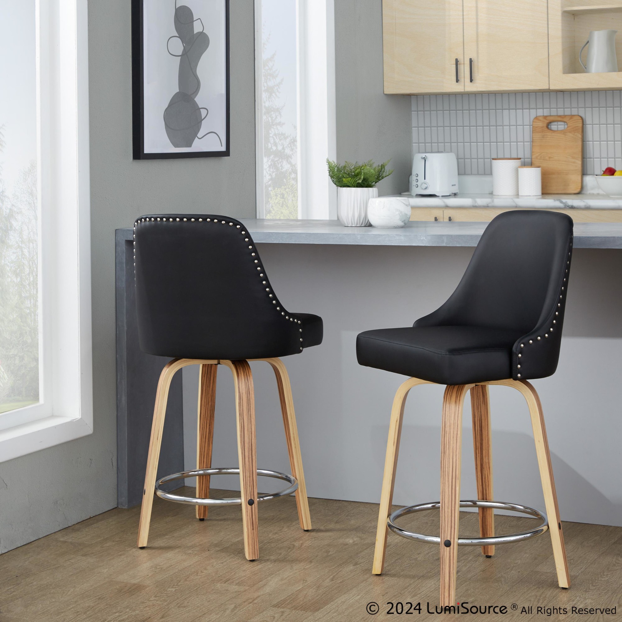 Studded-Marcel-ZebraBlack-26-Inch-Contemporary-Swivel-Counter-Stool-Set-of-2
