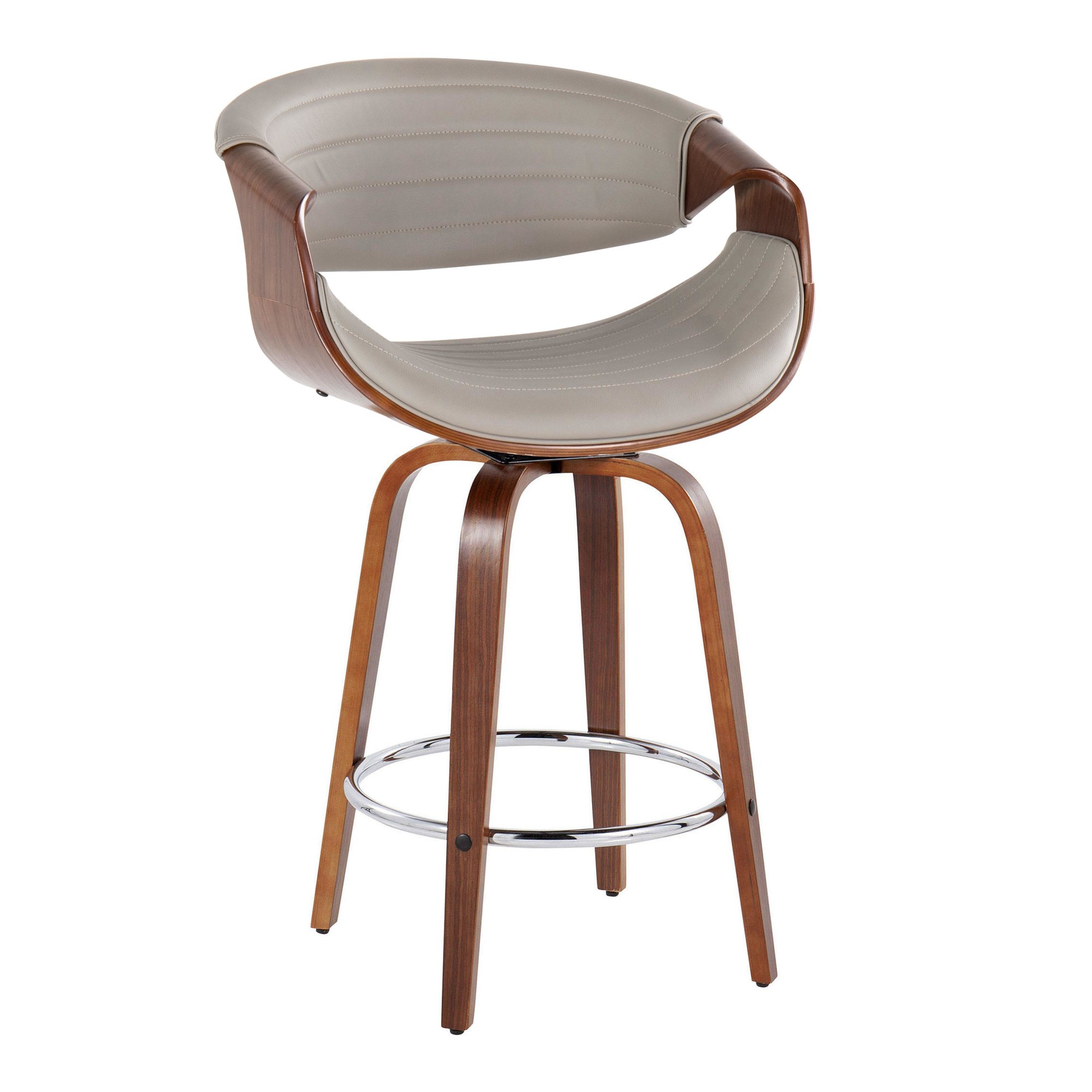 Symphony-26-Inch-Mid-Century-Modern-Swivel-Counter-Stool-in-Walnut-and-Grey-Faux-Leather-Set-of-2-Set-of-2-5