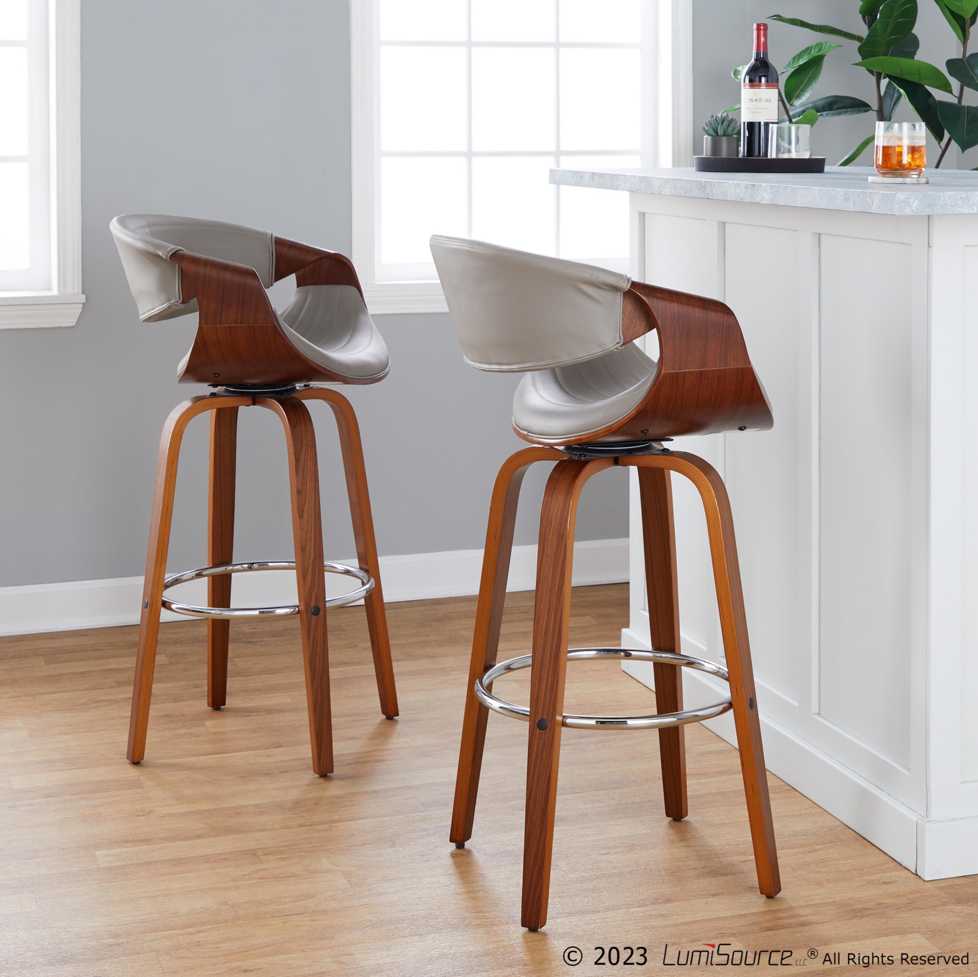 Symphony-30-Inch-Walnut-Grey-Faux-Leather-Swivel-Barstool-Set-of-2-2