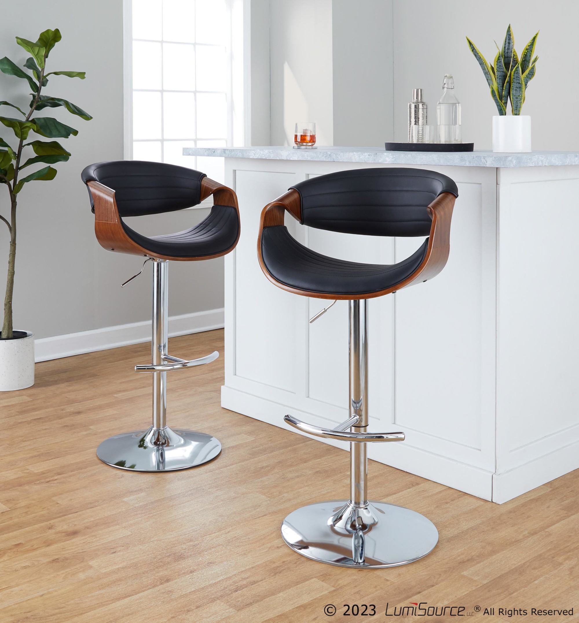 Symphony-Grey-Faux-Leather-Mid-Century-Modern-Swivel-Barstool-Set-of-2
