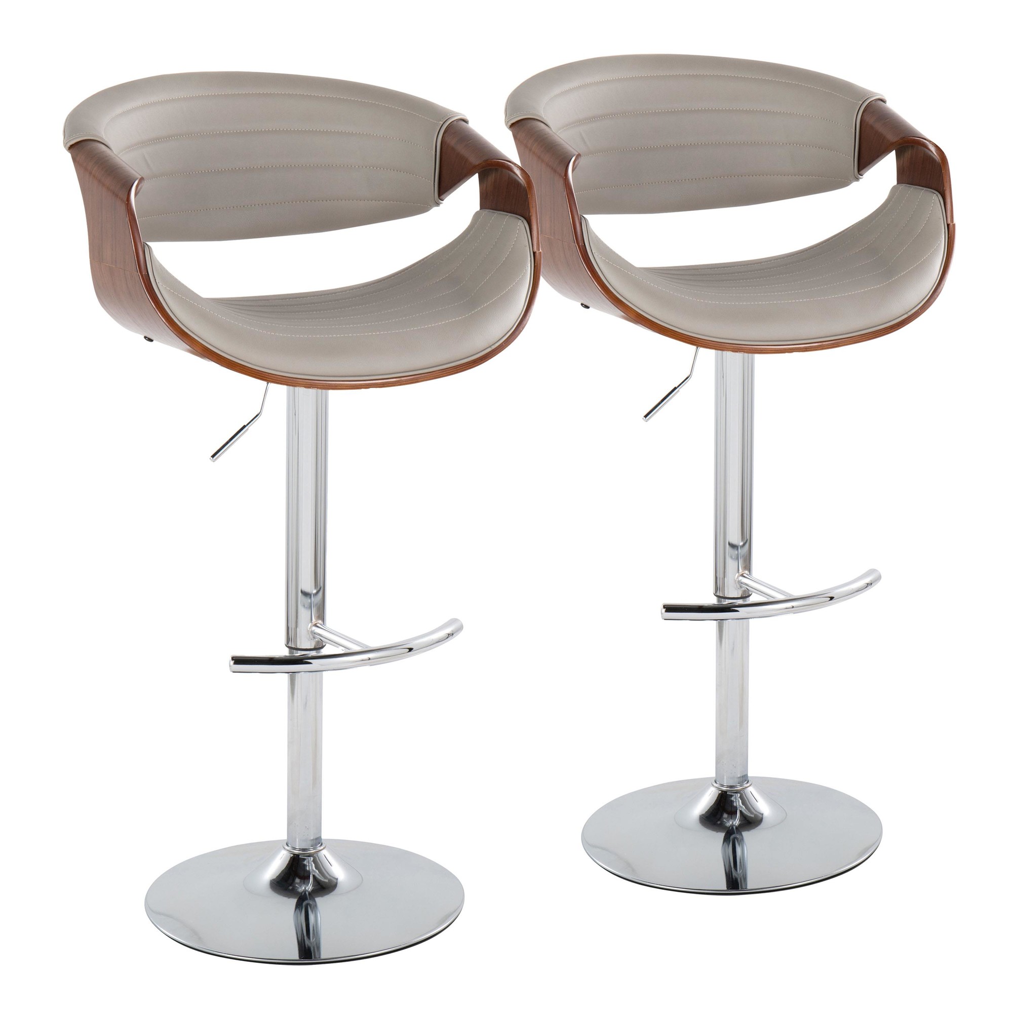 Symphony-Grey-Faux-Leather-Walnut-Mid-Century-Modern-Swivel-Barstool-Set-of-2-3
