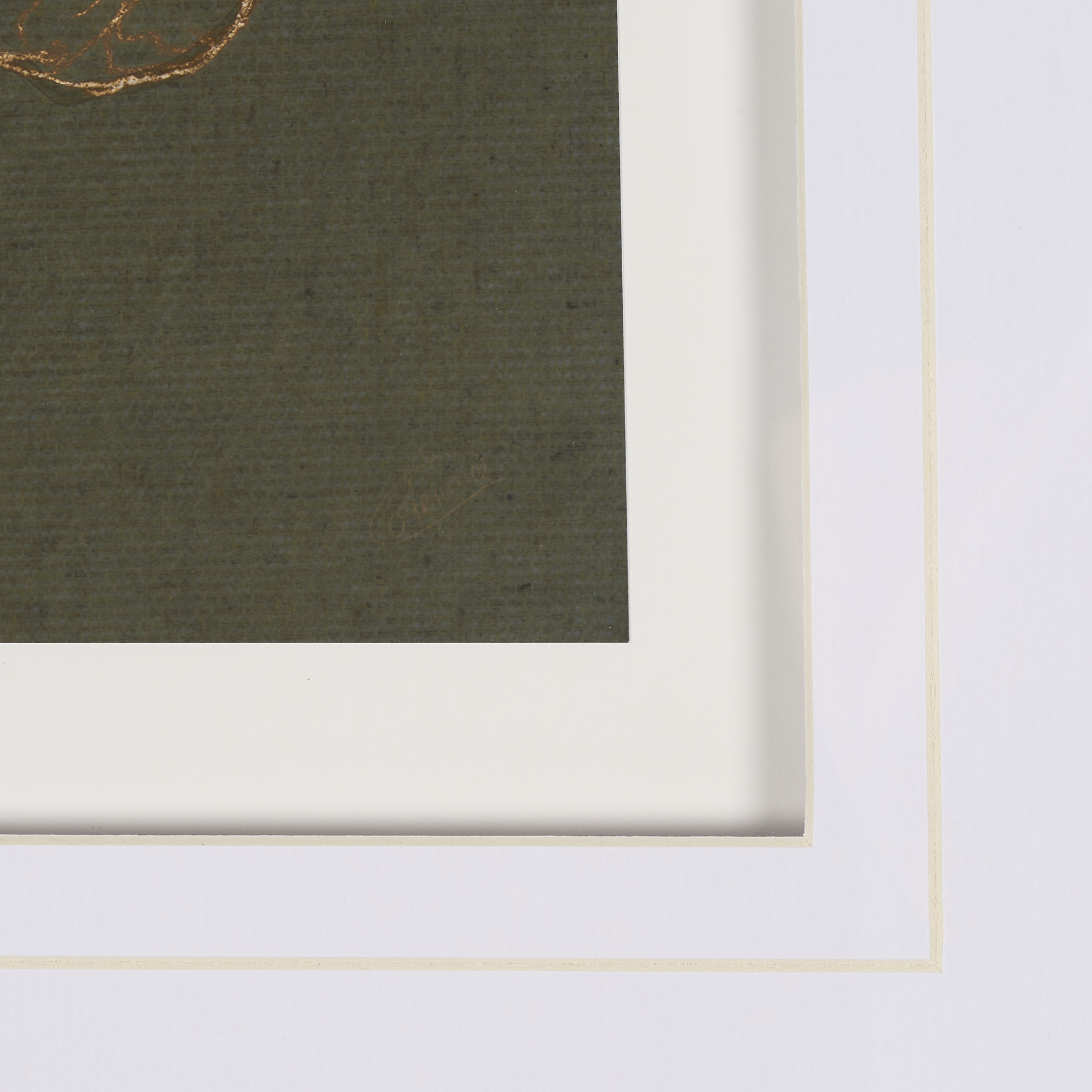 Thoroughbred-III-Olive-by-Mercana-Studio-Hand-Embelished-Framed-Art-Print-Matted-under-Glass-6