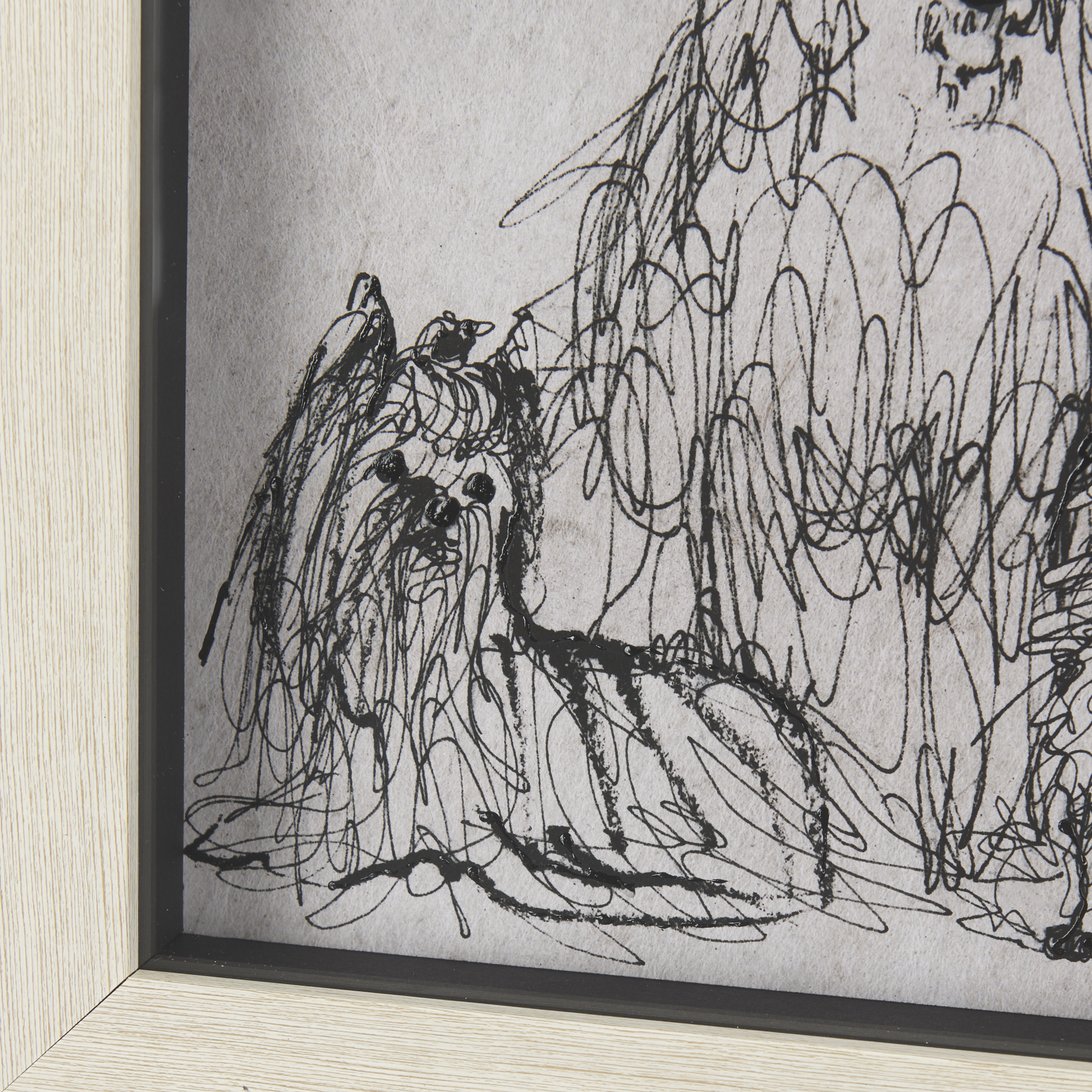 Three-Buddies-by-Mercana-Studio-a-Hand-Embelished-Textured-Framed-Art-Print-Matted-under-Glass-4