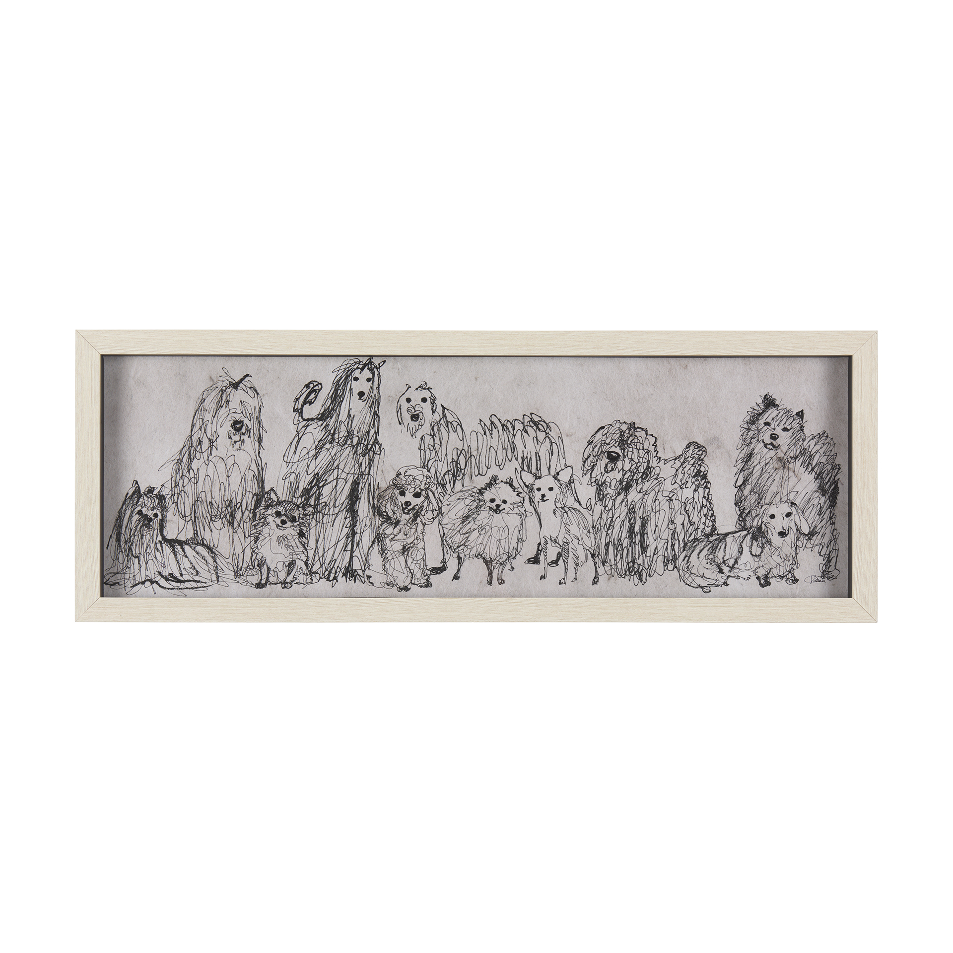Three-Buddies-by-Mercana-Studio-a-Hand-Embelished-Textured-Framed-Art-Print-Matted-under-Glass