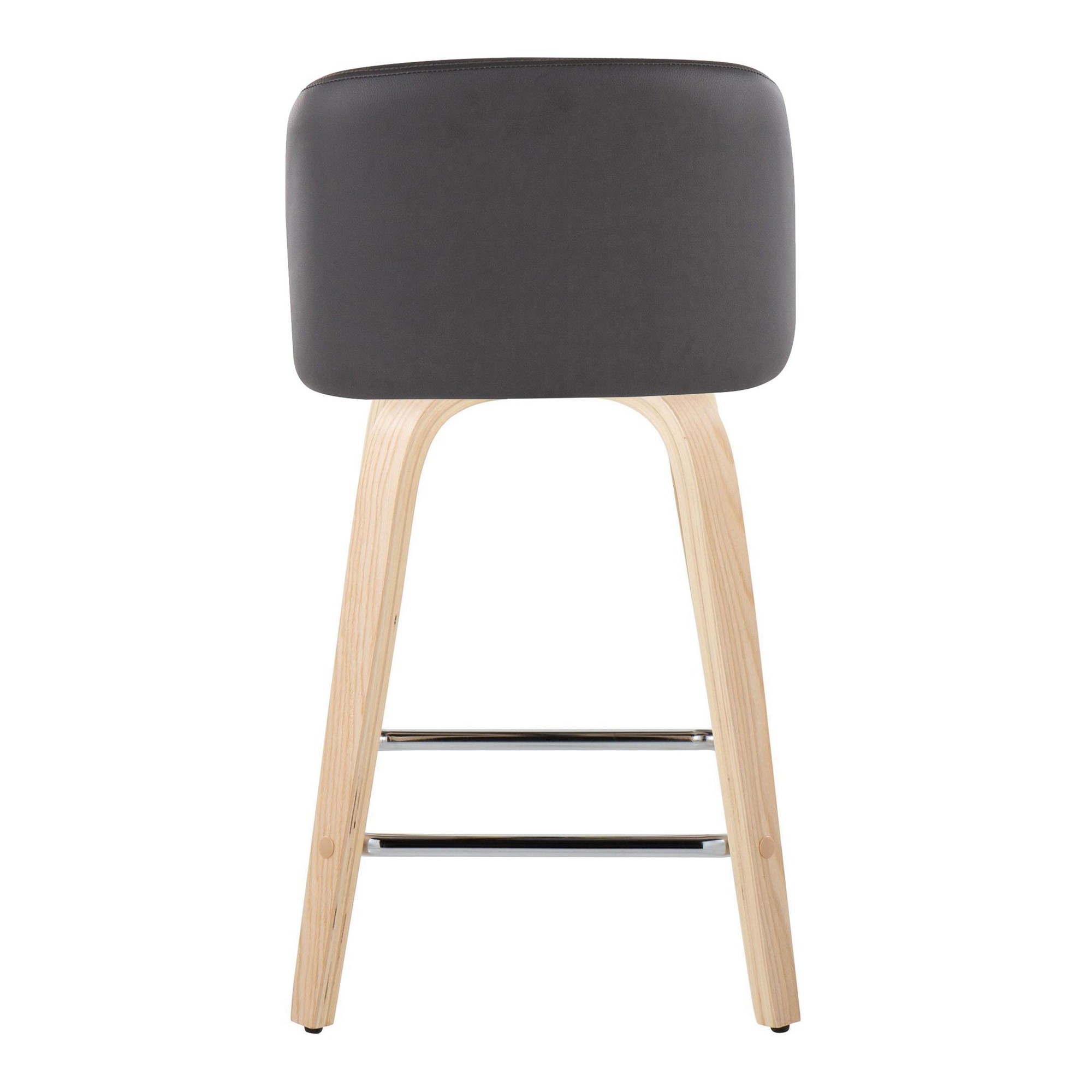 Toriano-24-Inch-Contemporary-Swivel-Counter-Stools-in-Natural-Wood-and-Grey-Faux-Leather-with-Chrome-Footrest-Set-of-2-Set-of-2-6