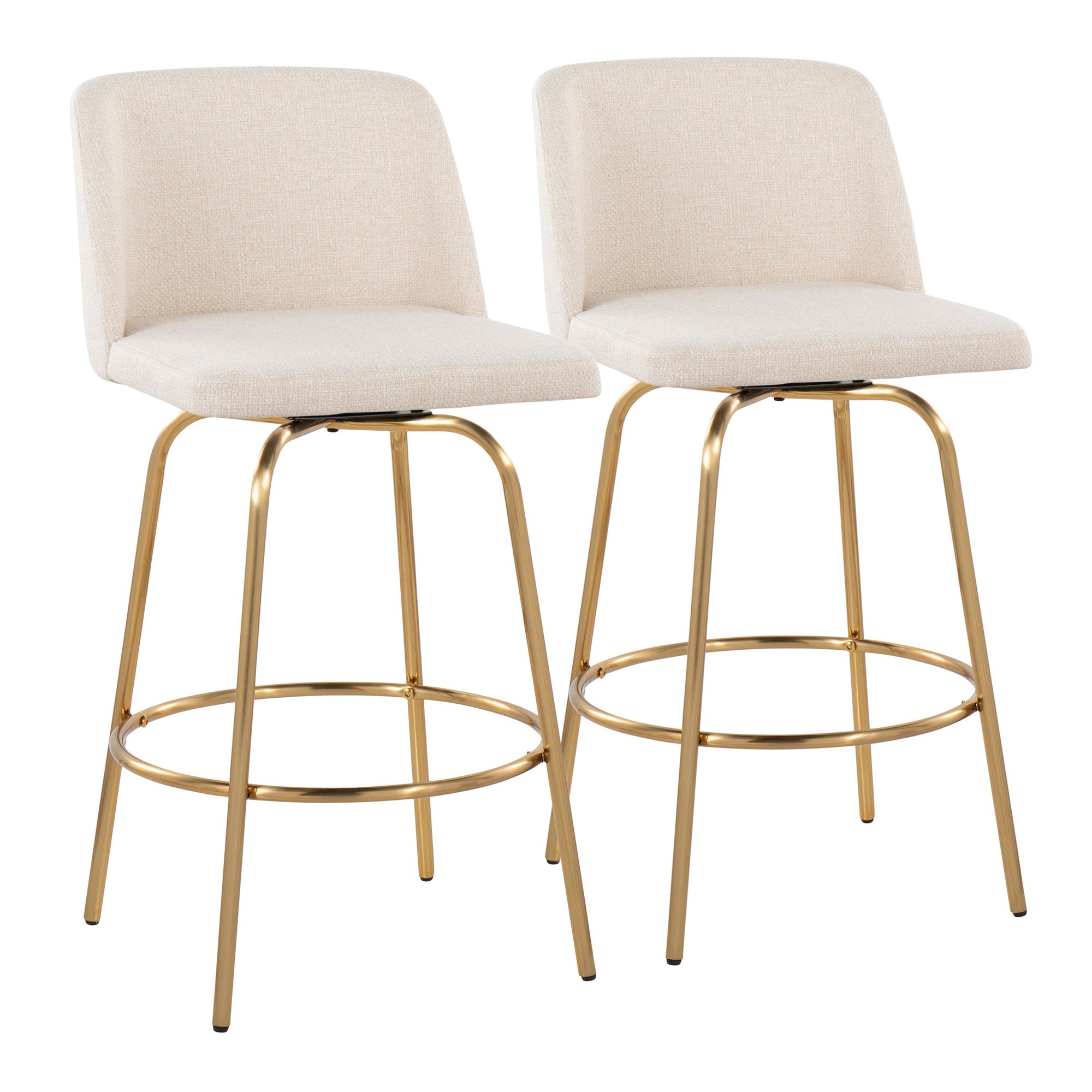 Toriano-26-Cream-Noise-Fabric-Gold-Contemporary-Swivel-Stools-Set-of-2-4
