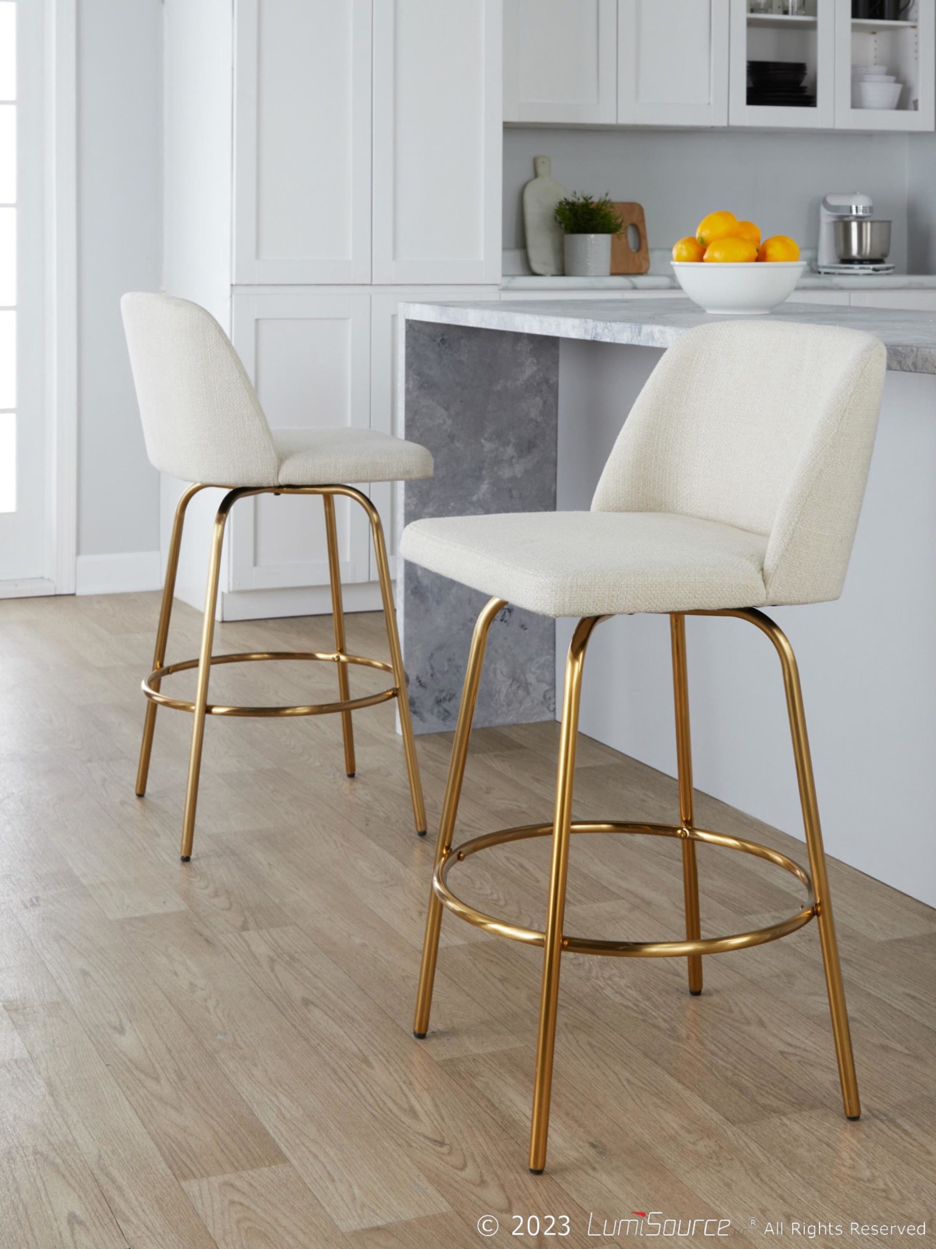 Toriano-26-Cream-Noise-Fabric-Gold-Contemporary-Swivel-Stools-Set-of-2