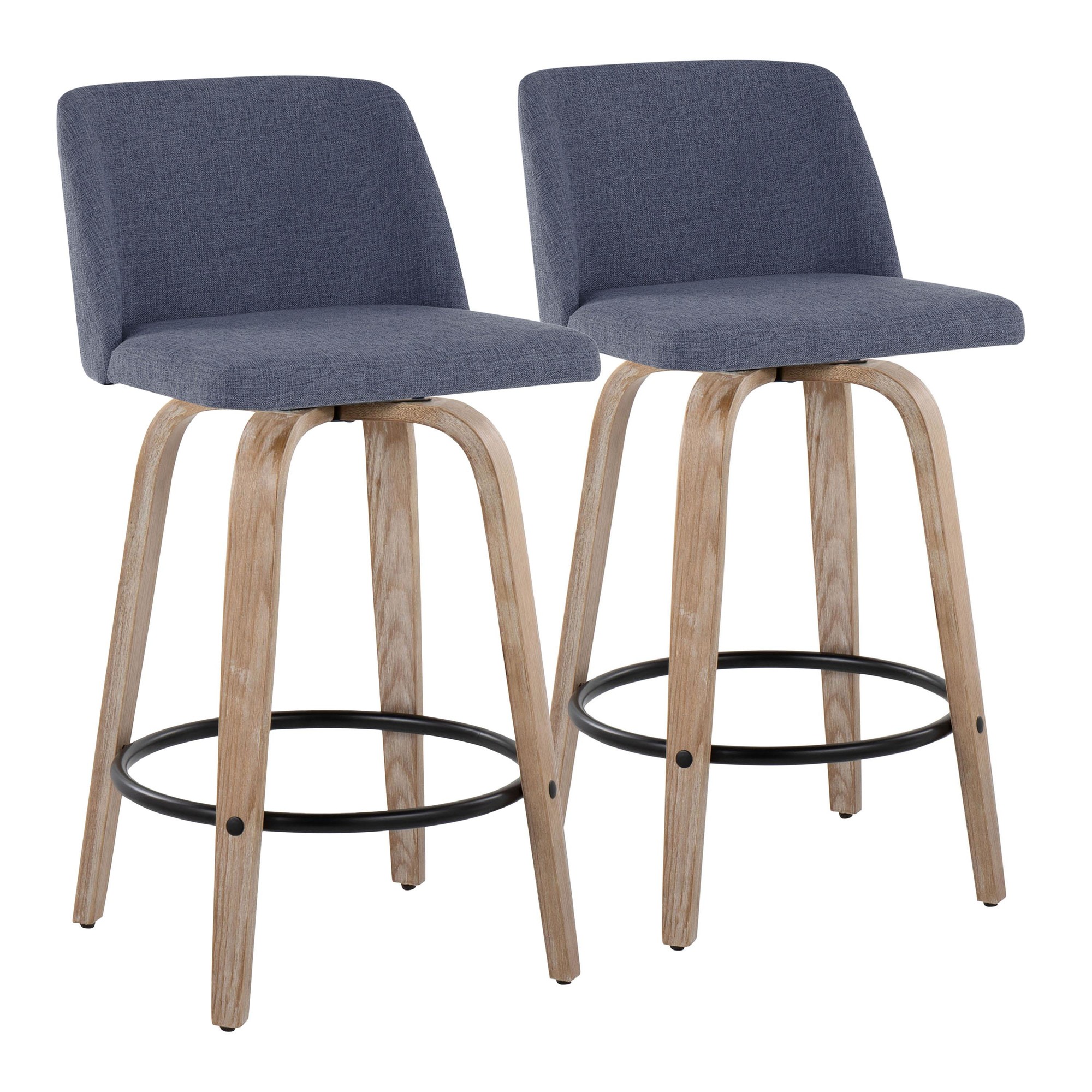 Toriano-26-Inch-Contemporary-Swivel-Counter-Stool-in-Whitewashed-Wood-and-Blue-Fabric-Set-of-2-Set-of-2-4