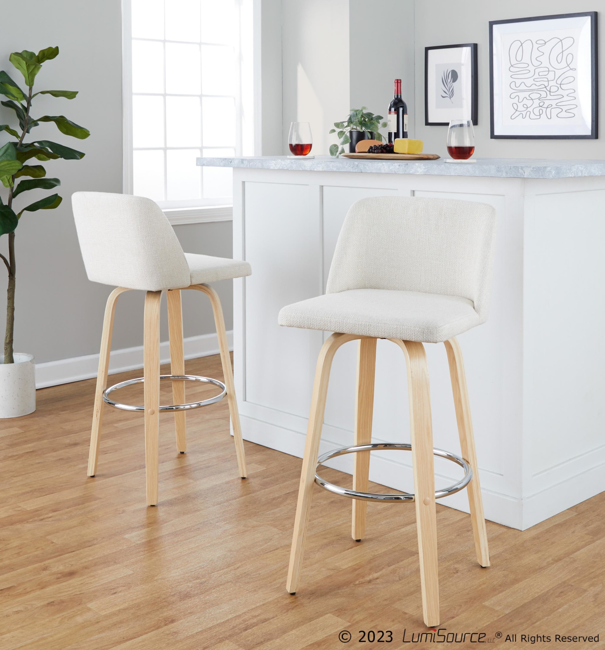 Toriano-30-Inch-Contemporary-Cream-Swivel-Barstools-Set-of-2