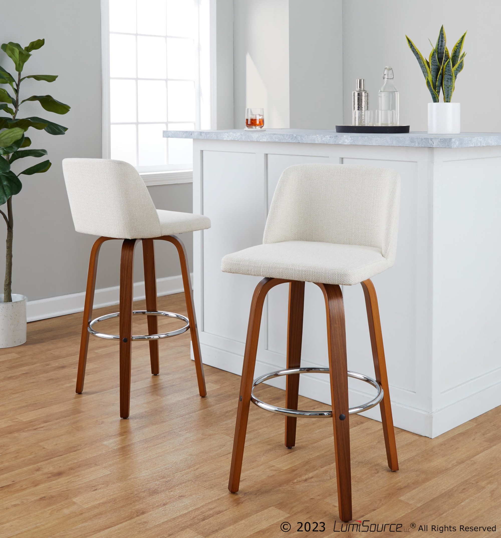 Toriano-30-Inch-Walnut-and-Cream-Mid-Century-Modern-Swivel-Barstool-Set-of-2