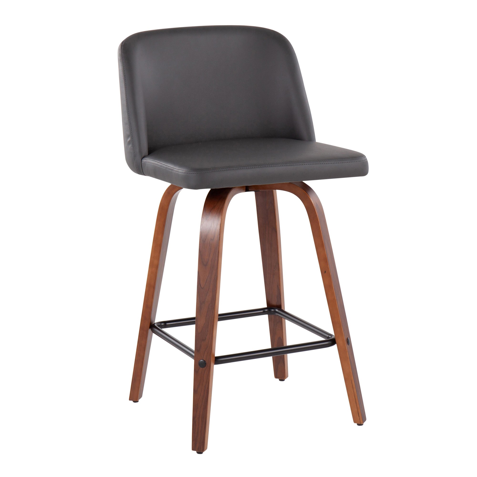Toriano-Mid-Century-Modern-Walnut-26-Inch-Grey-Faux-Leather-Stools-Set-of-2-3