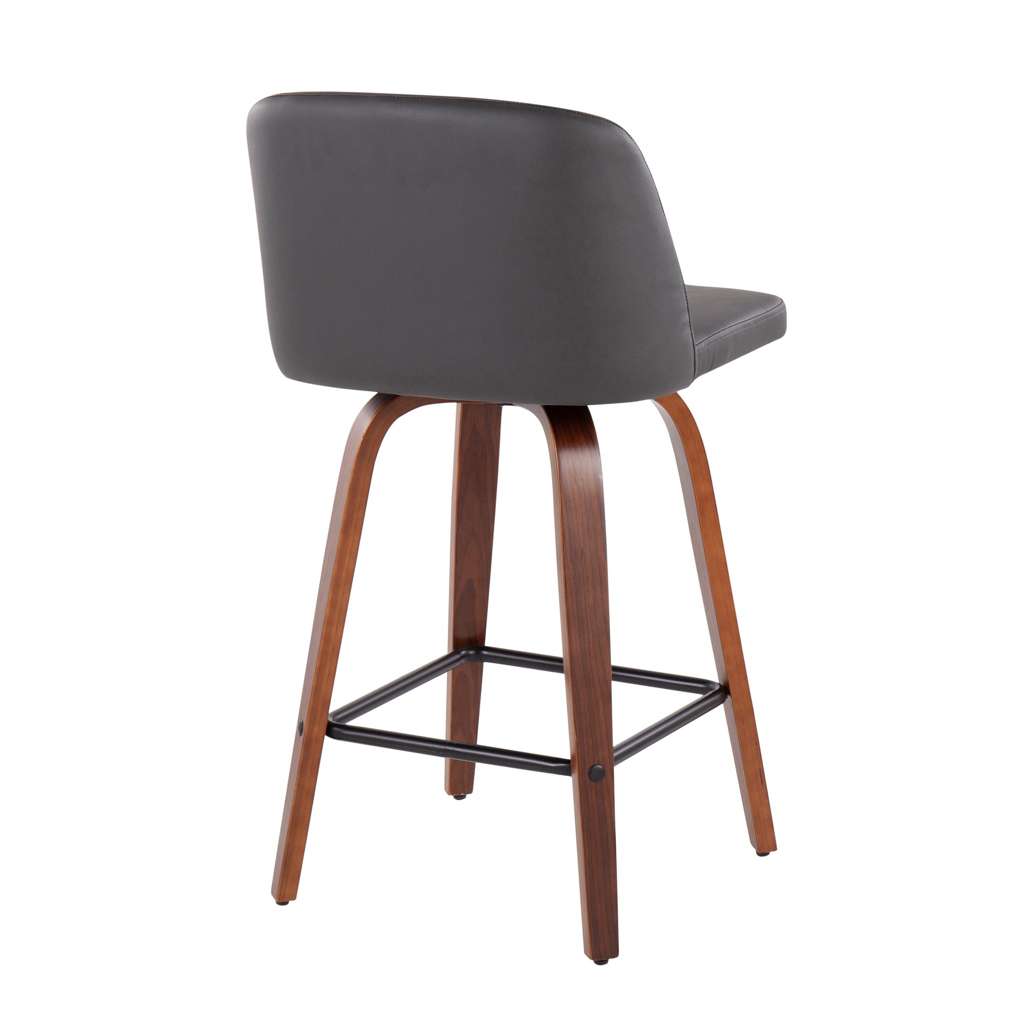 Toriano-Mid-Century-Modern-Walnut-26-Inch-Grey-Faux-Leather-Stools-Set-of-2-5
