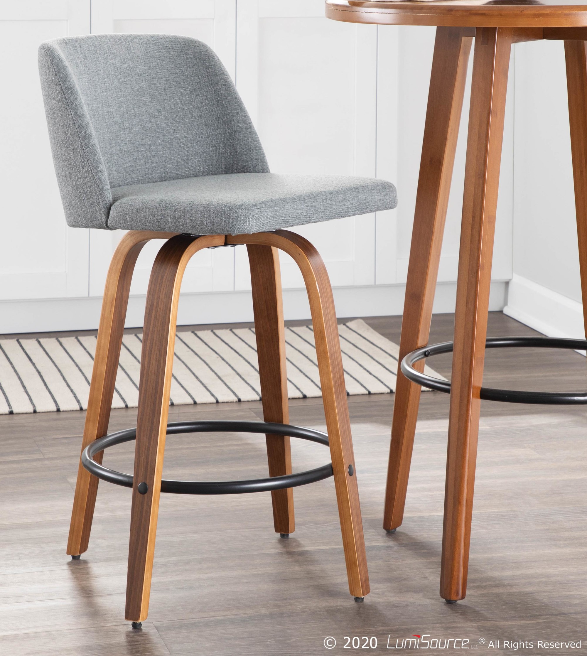 Toriano-Mid-Century-Walnut-and-Grey-Fabric-Counter-Stools-Set-of-2