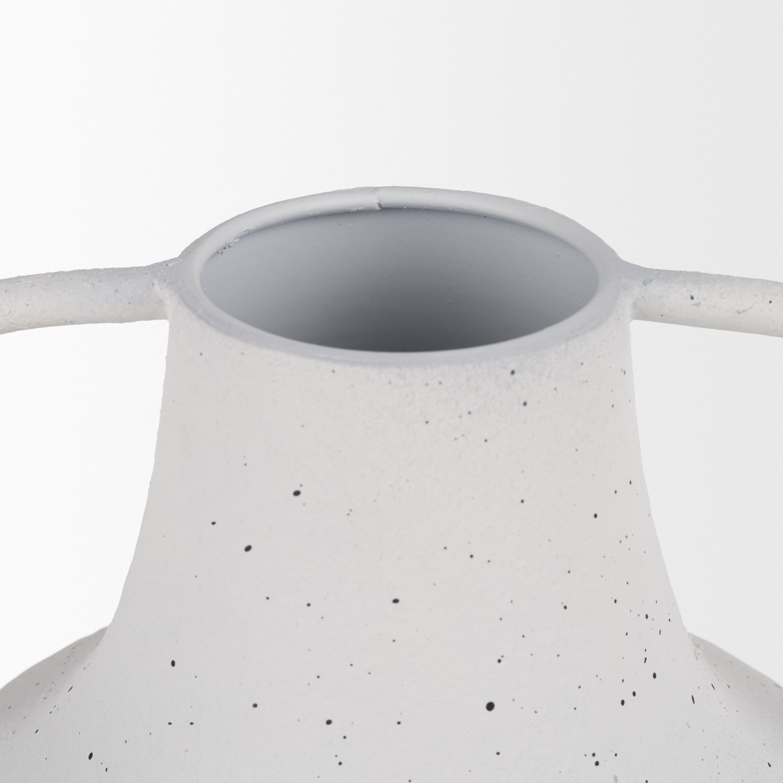 Treva-Tall-White-w-Black-Speckles-Metal-Vase-7