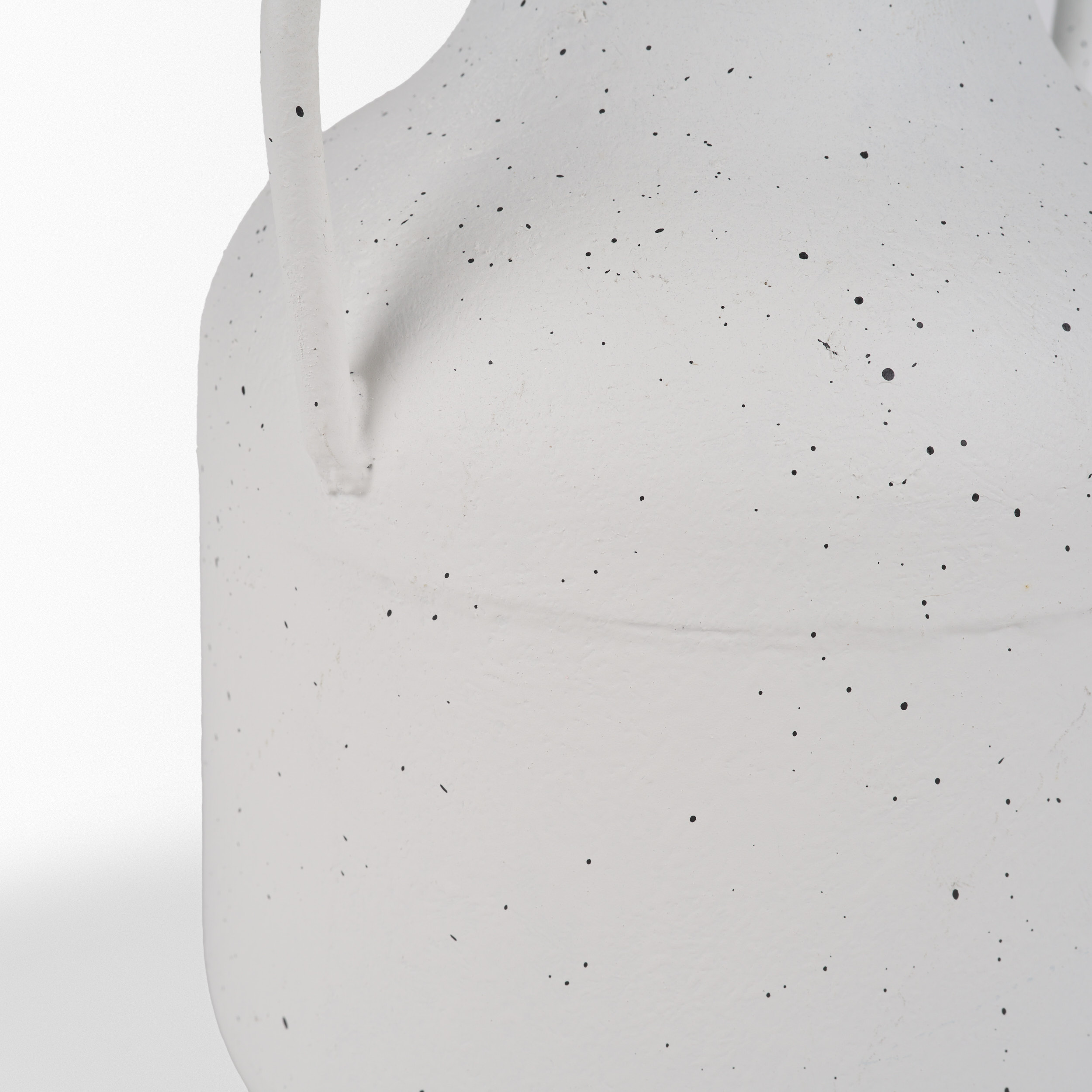 Treva-Tall-White-w-Black-Speckles-Metal-Vase-9