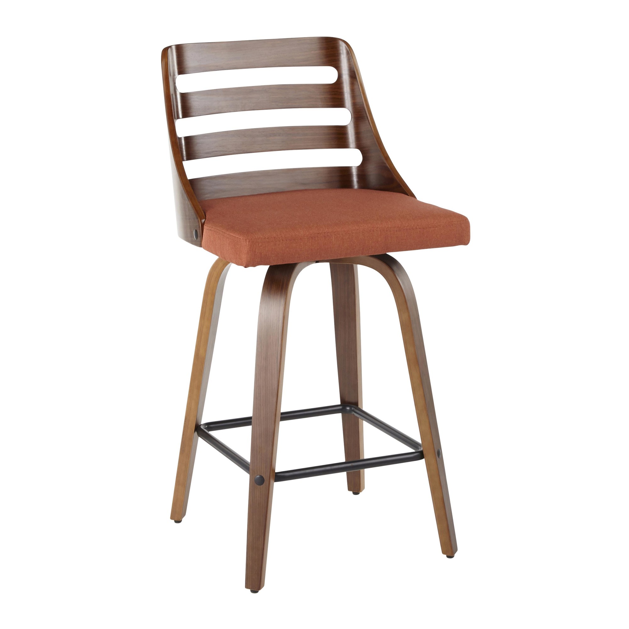 Trevi-Walnut-Wood-Orange-Fabric-Mid-Century-Counter-Stools-Set-of-2-4