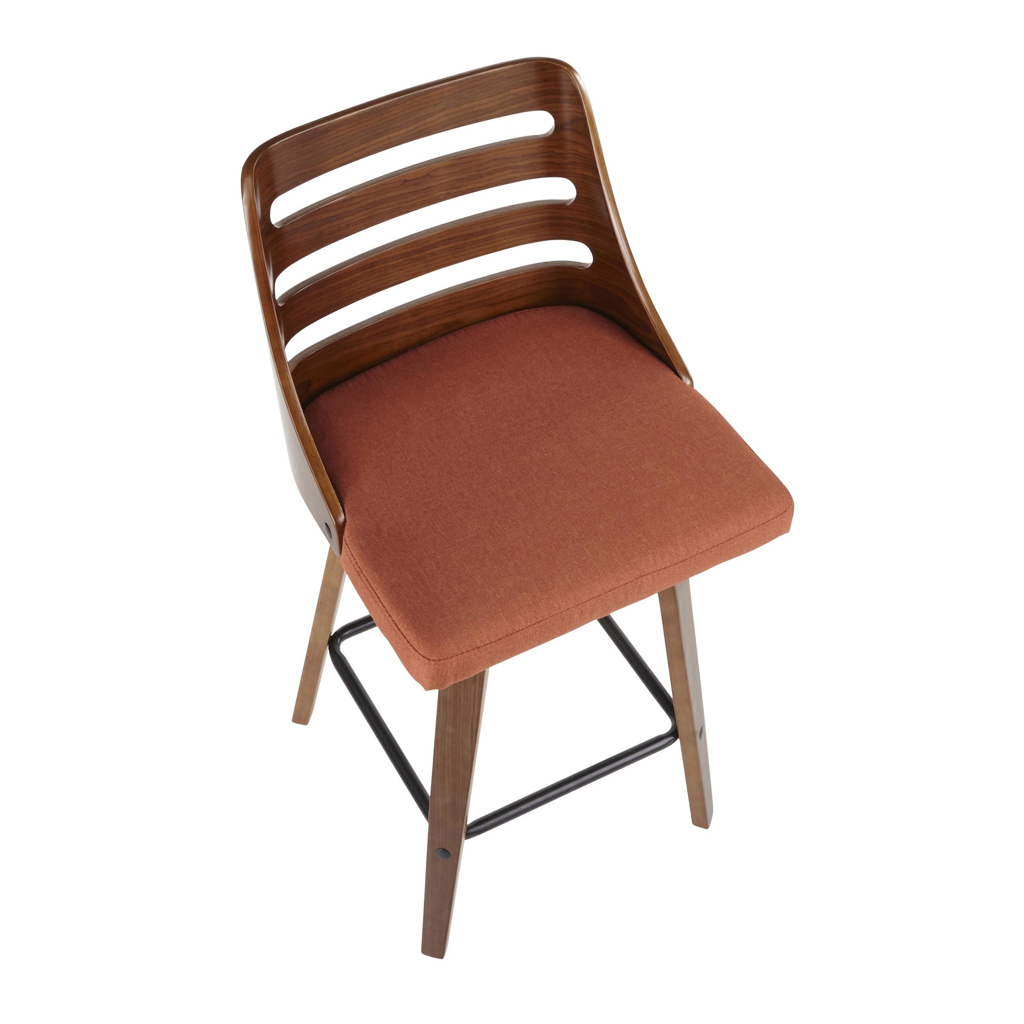 Trevi-Walnut-Wood-Orange-Fabric-Mid-Century-Counter-Stools-Set-of-2-9