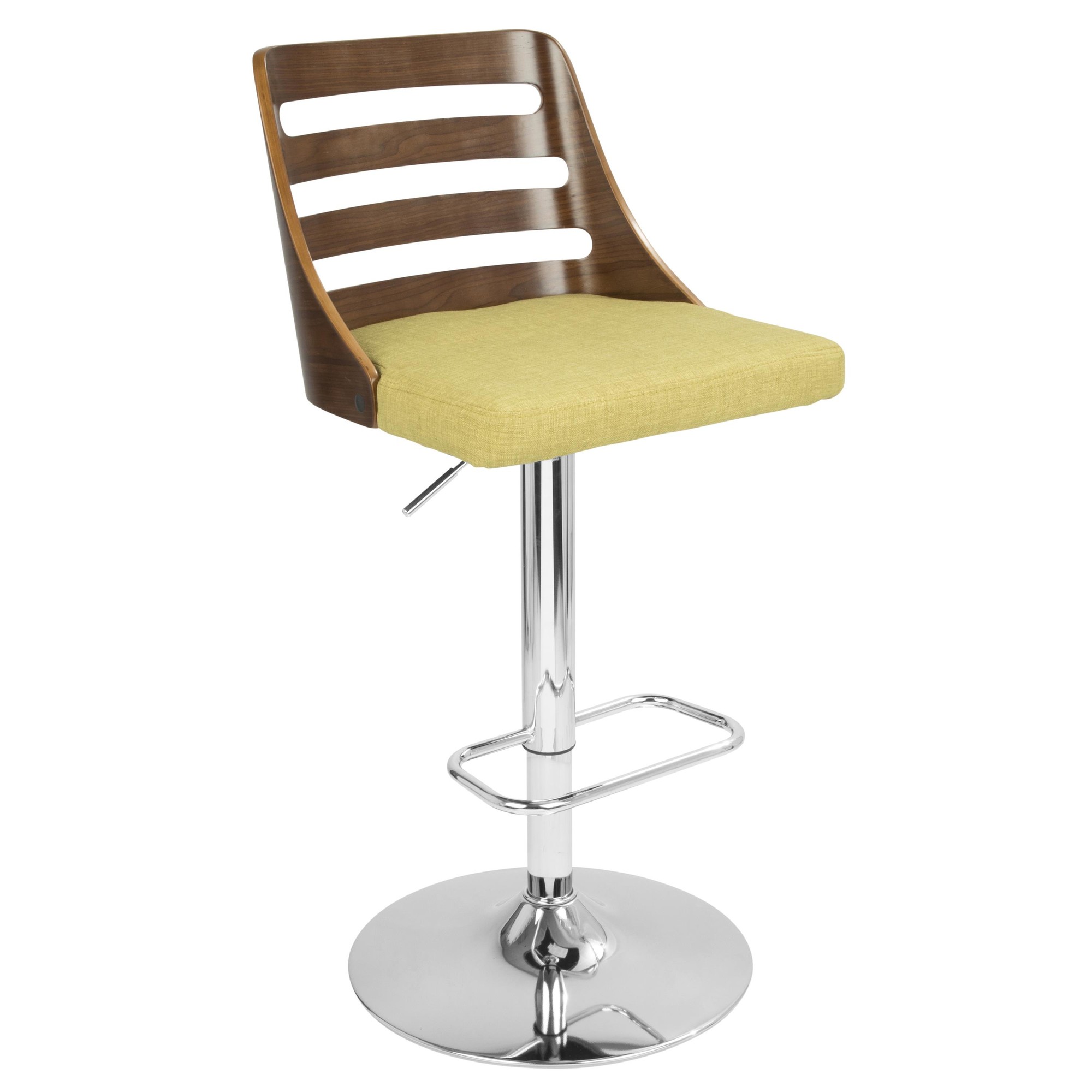 Trevi-Walnut-and-Green-Mid-Century-Modern-Adjustable-Swivel-Barstool-1