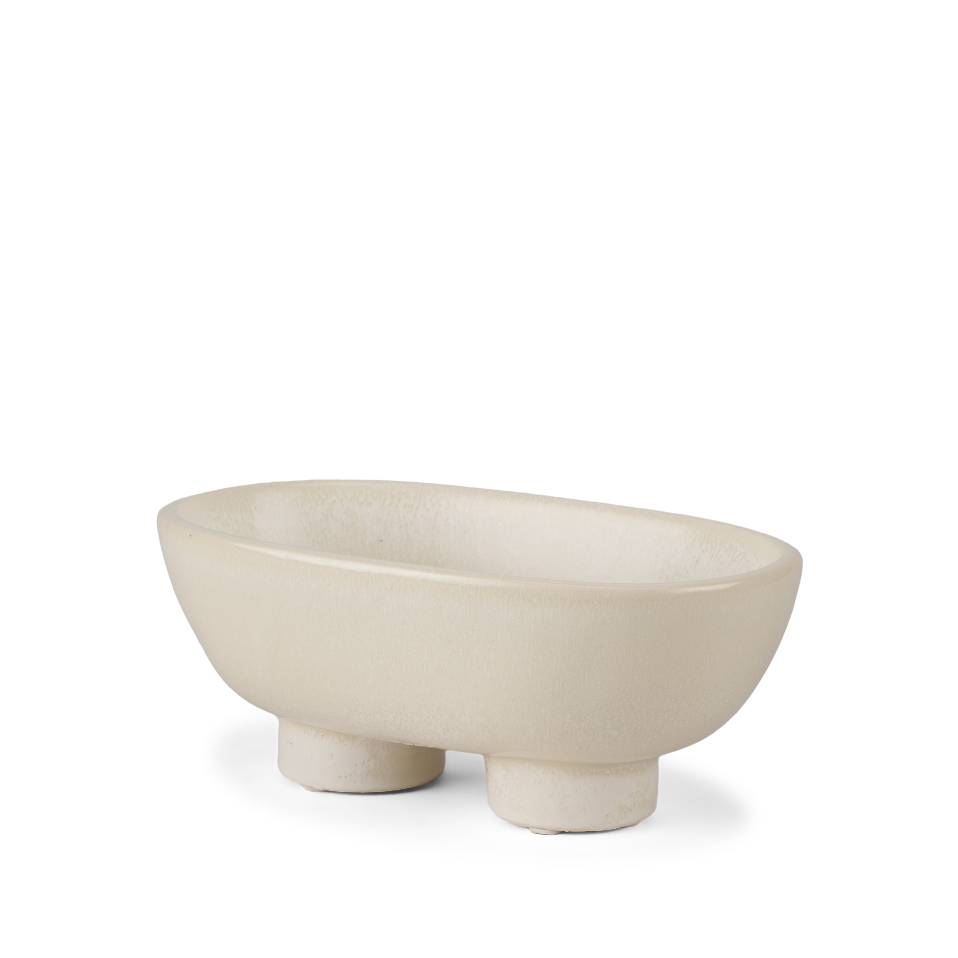 Tyren-Cream-Glazed-Decorative-Oblong-Ceramic-Bowl