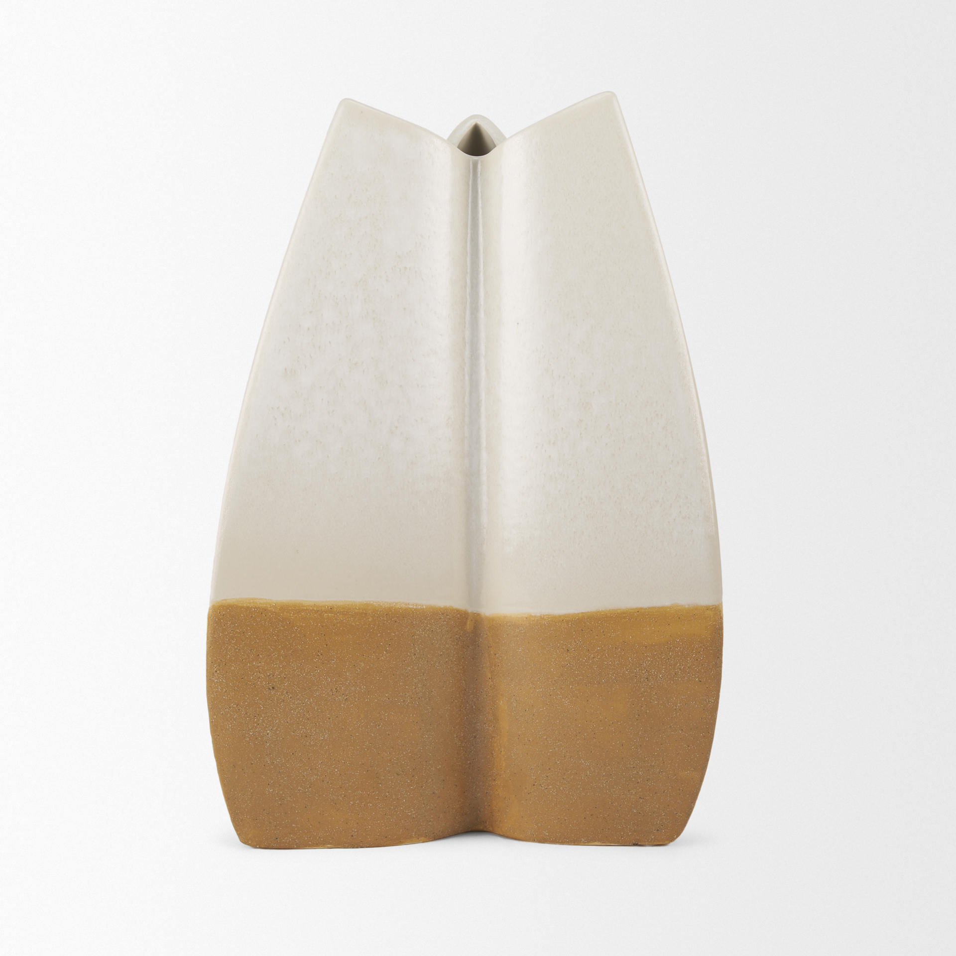 Vania-Large-Off-White-w-Tan-Textured-Ceramic-Vase-7