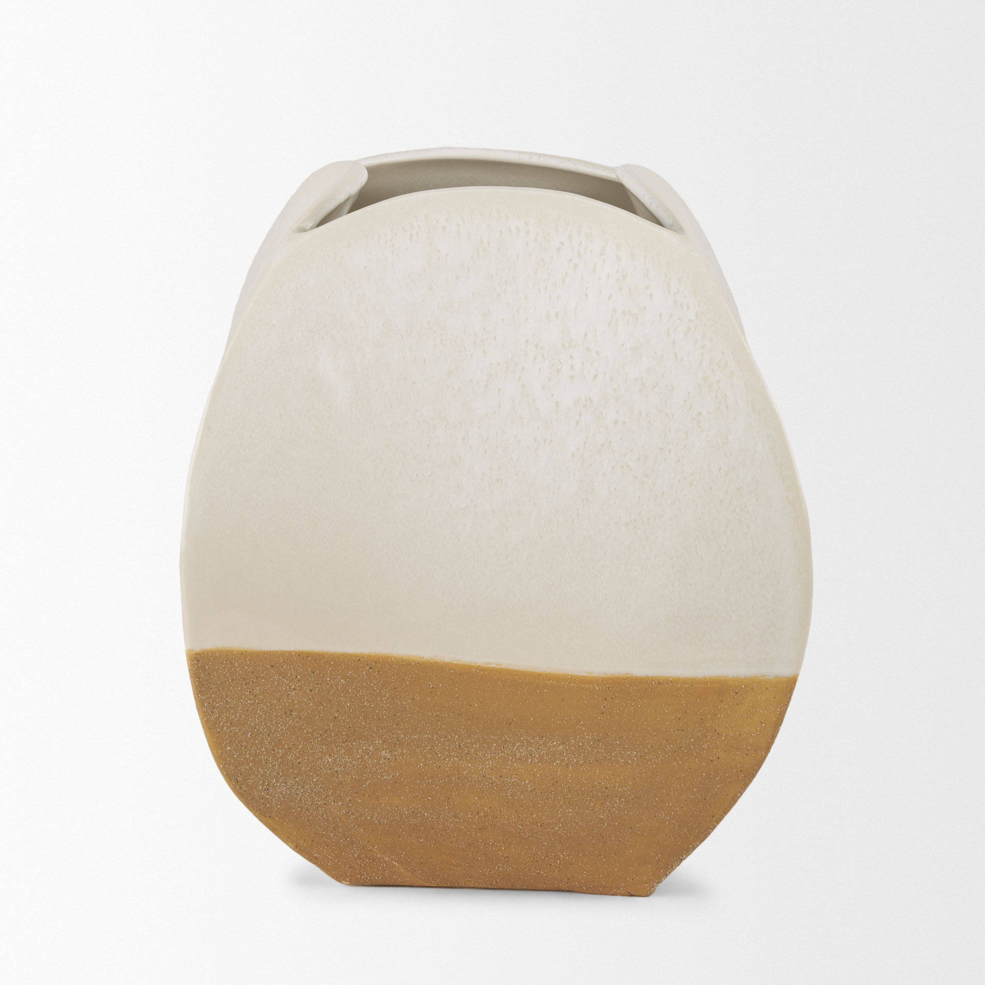 Vania-Short-Off-White-w-Tan-Textured-Ceramic-Vase-2