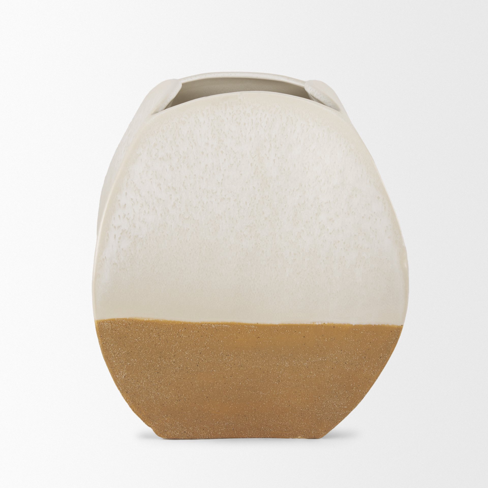 Vania-Short-Off-White-w-Tan-Textured-Ceramic-Vase-4