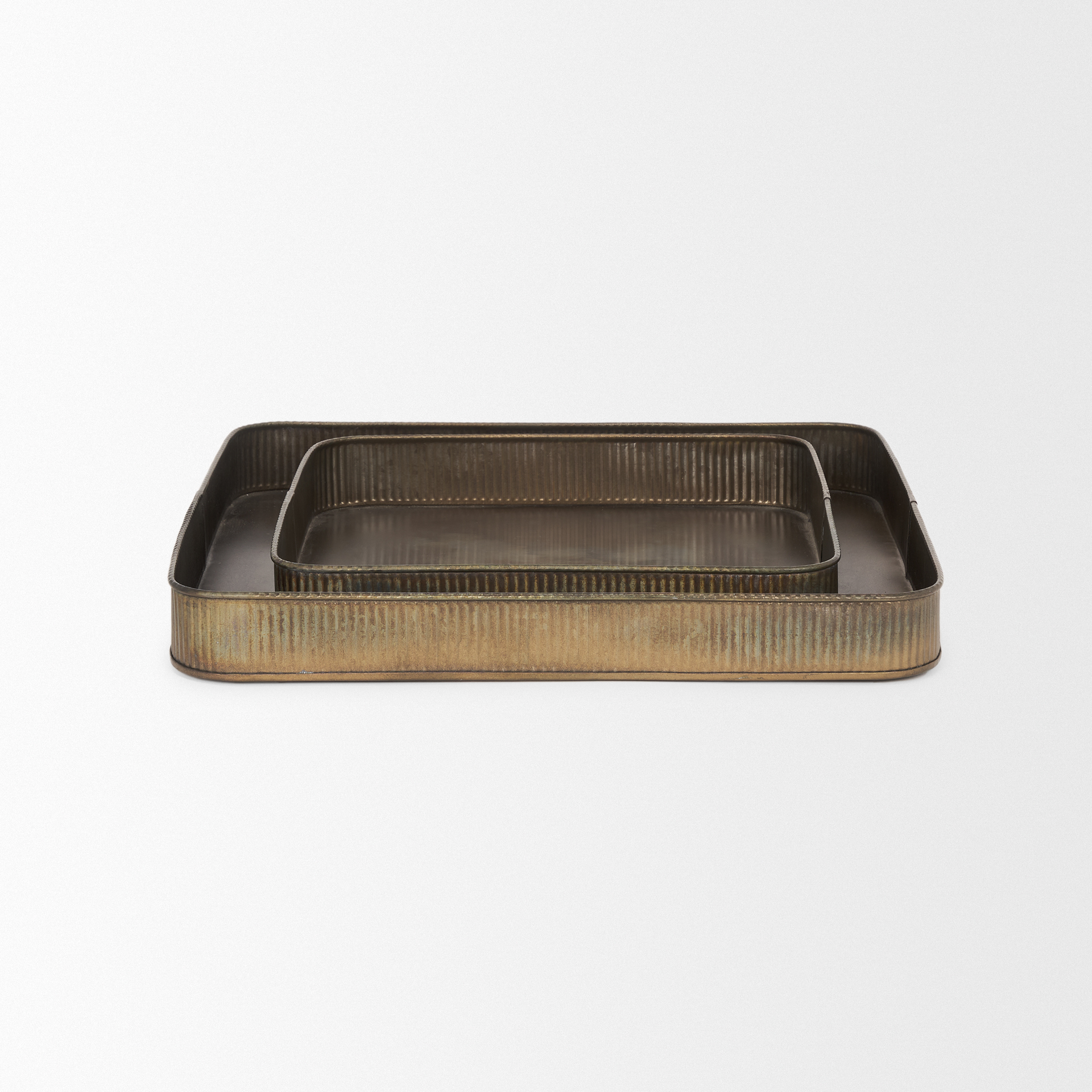 Varun-Square-Antiqued-Brass-Metal-Tray-Set-of-2-4