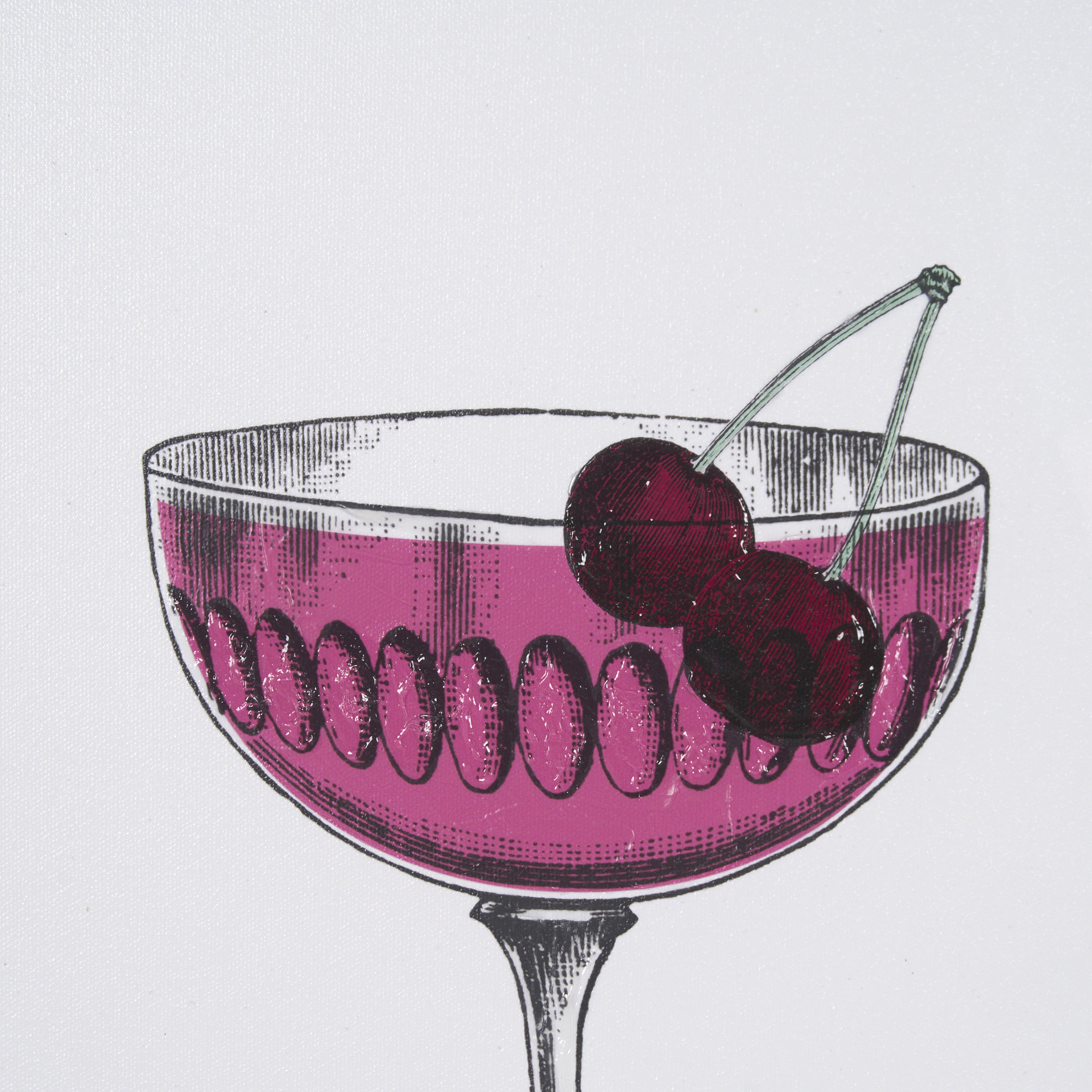 Vintage-Cocktails-Cosmo-by-Gwen-Aspell-Hand-Embelished-Textured-Framed-Art-Print-Matted-under-Glass-7