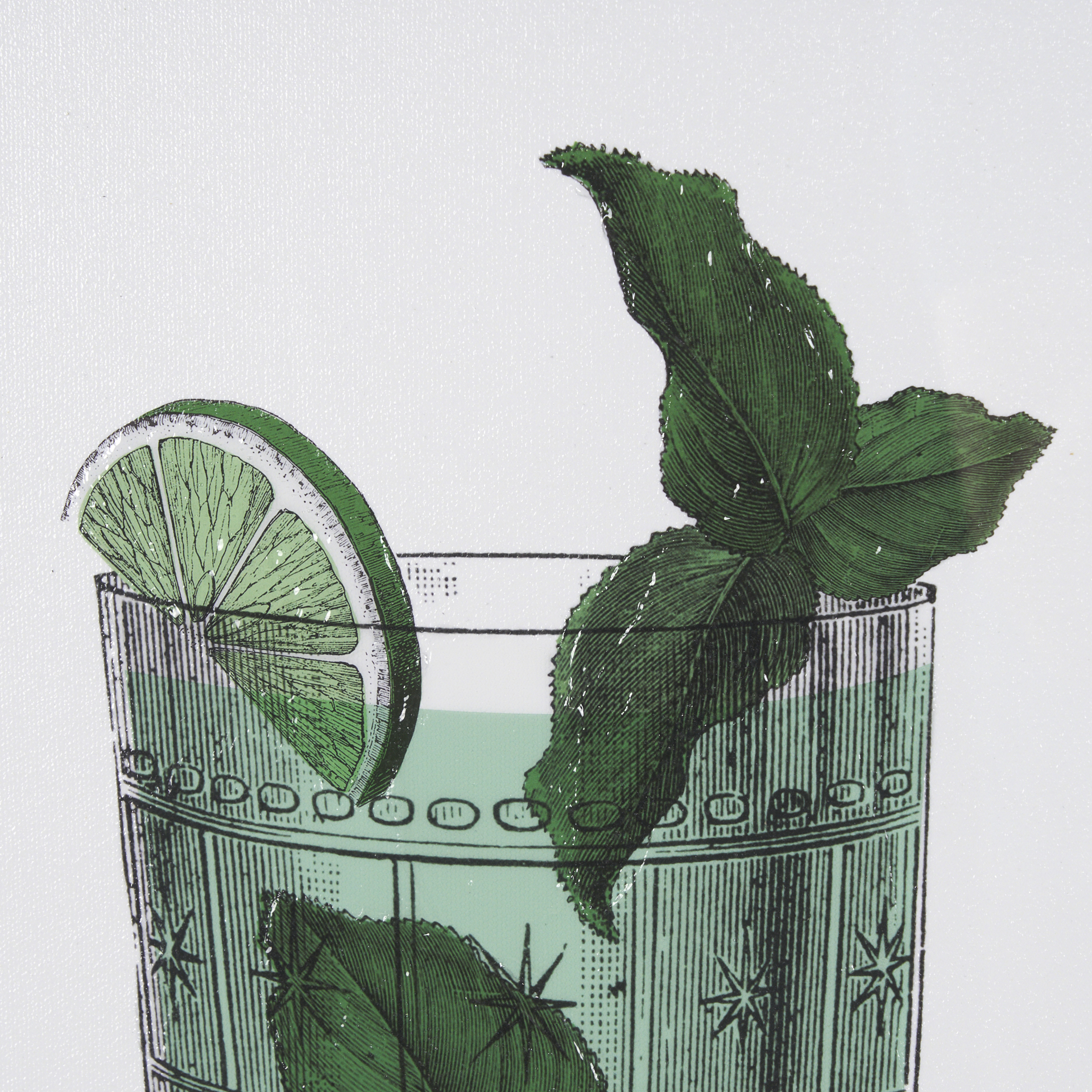 Vintage-Cocktails-Mojito-by-Gwen-Aspell-Hand-Embelished-Textured-Framed-Art-Print-Matted-under-Glass-7