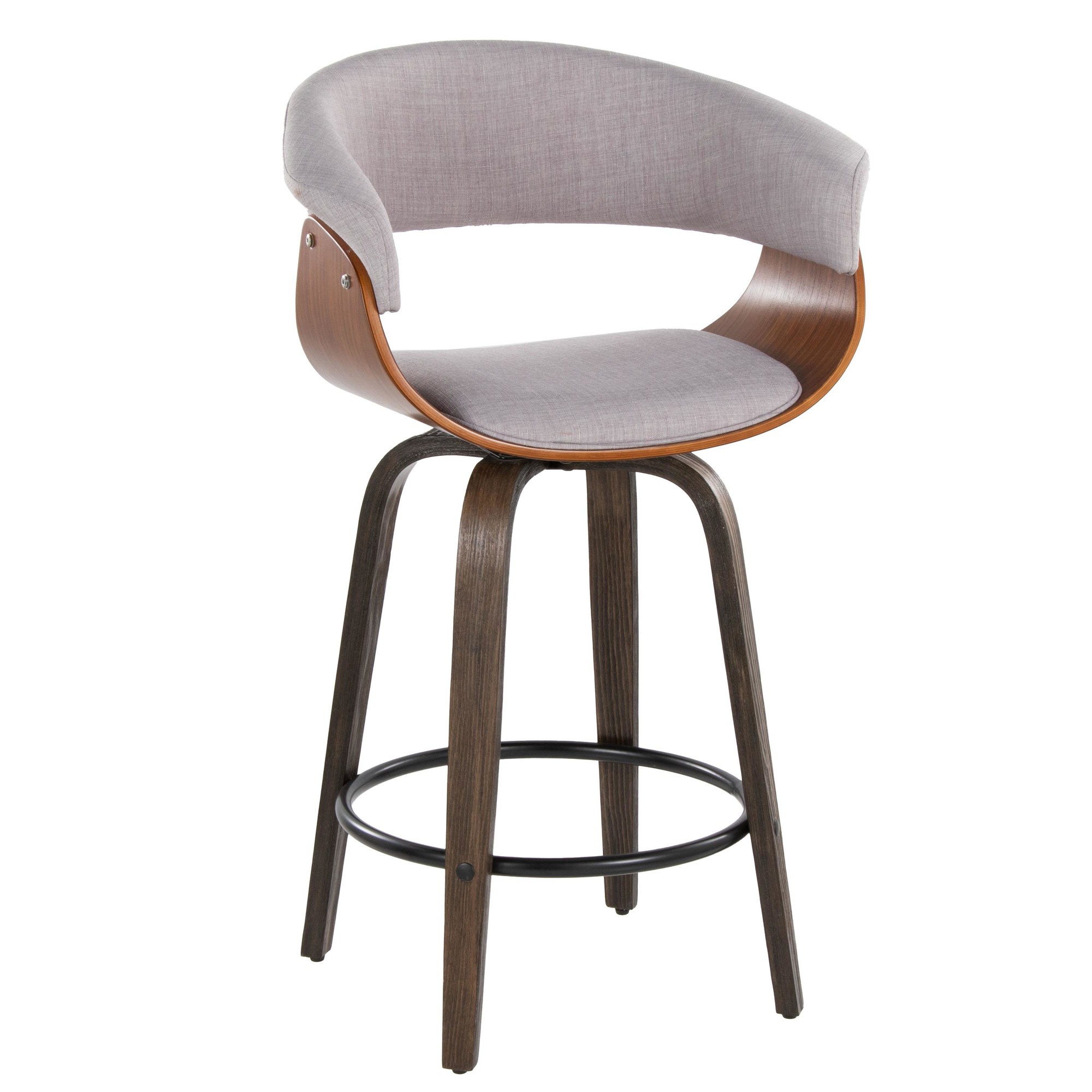 Vintage-Mod-26-Inch-Mid-Century-Modern-Swivel-Counter-Stools-Set-of-2-2