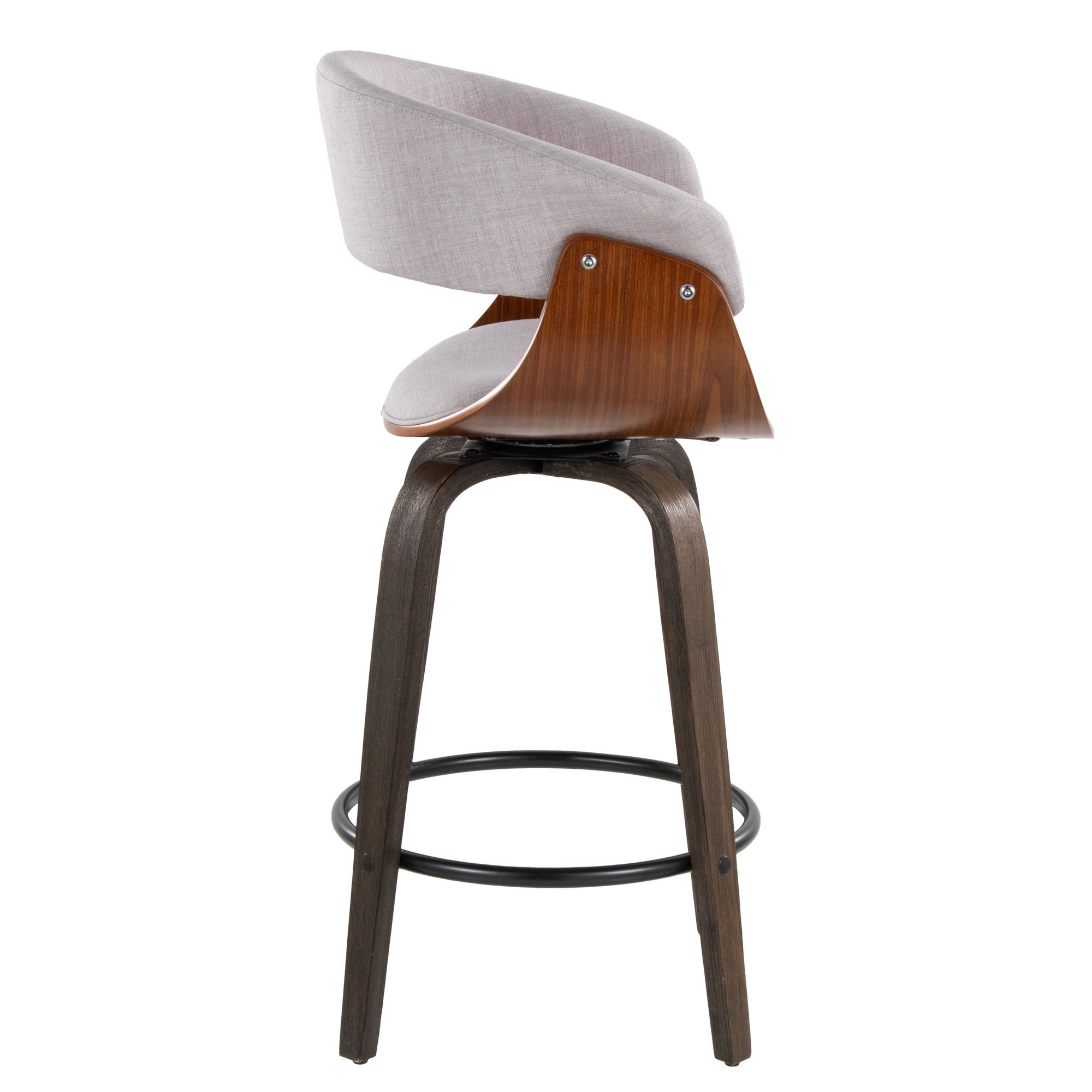 Vintage-Mod-26-Inch-Mid-Century-Modern-Swivel-Counter-Stools-Set-of-2-4