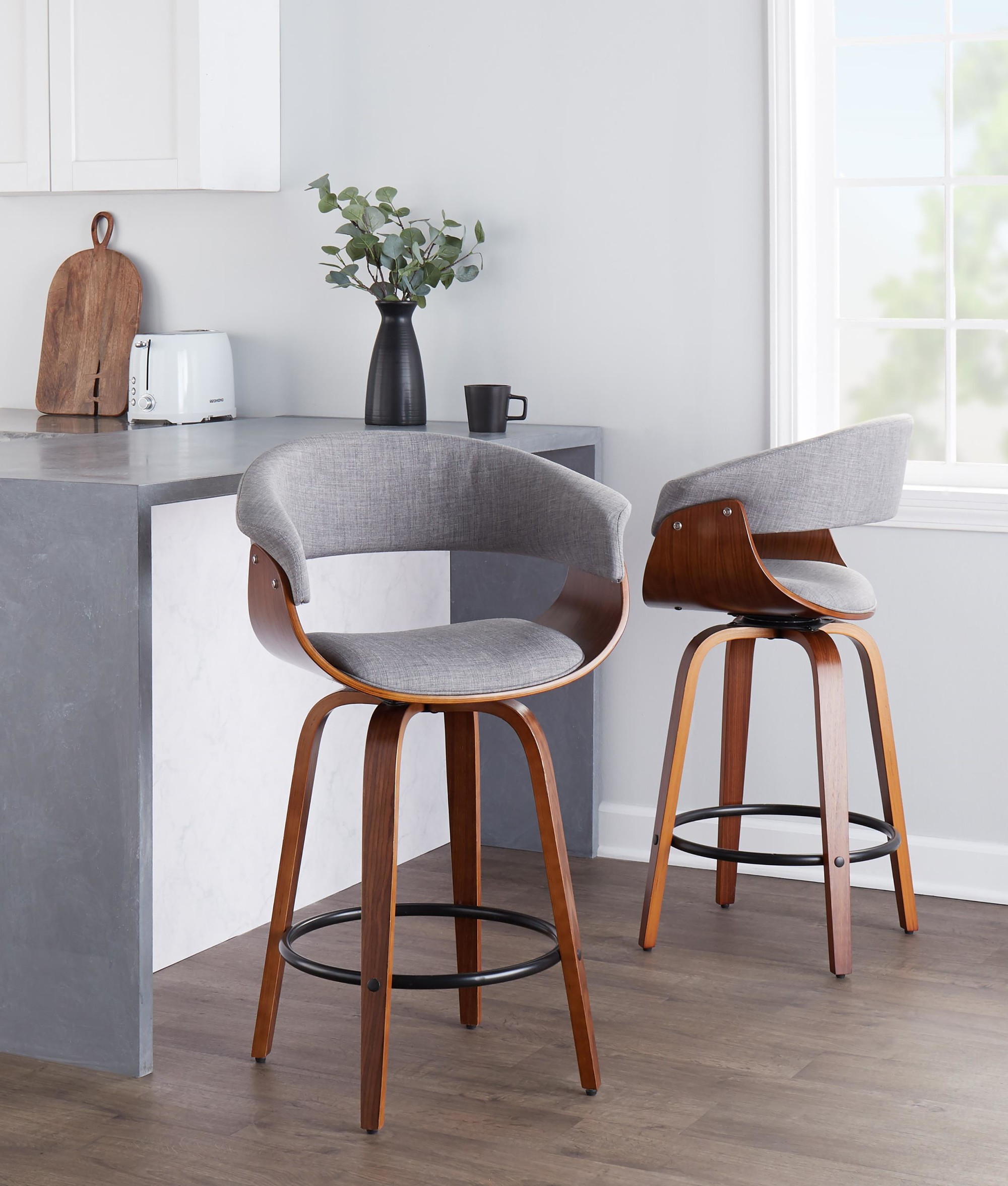 Vintage-Mod-26-Mid-Century-Modern-Swivel-Counter-Stool-Set-of-2-1