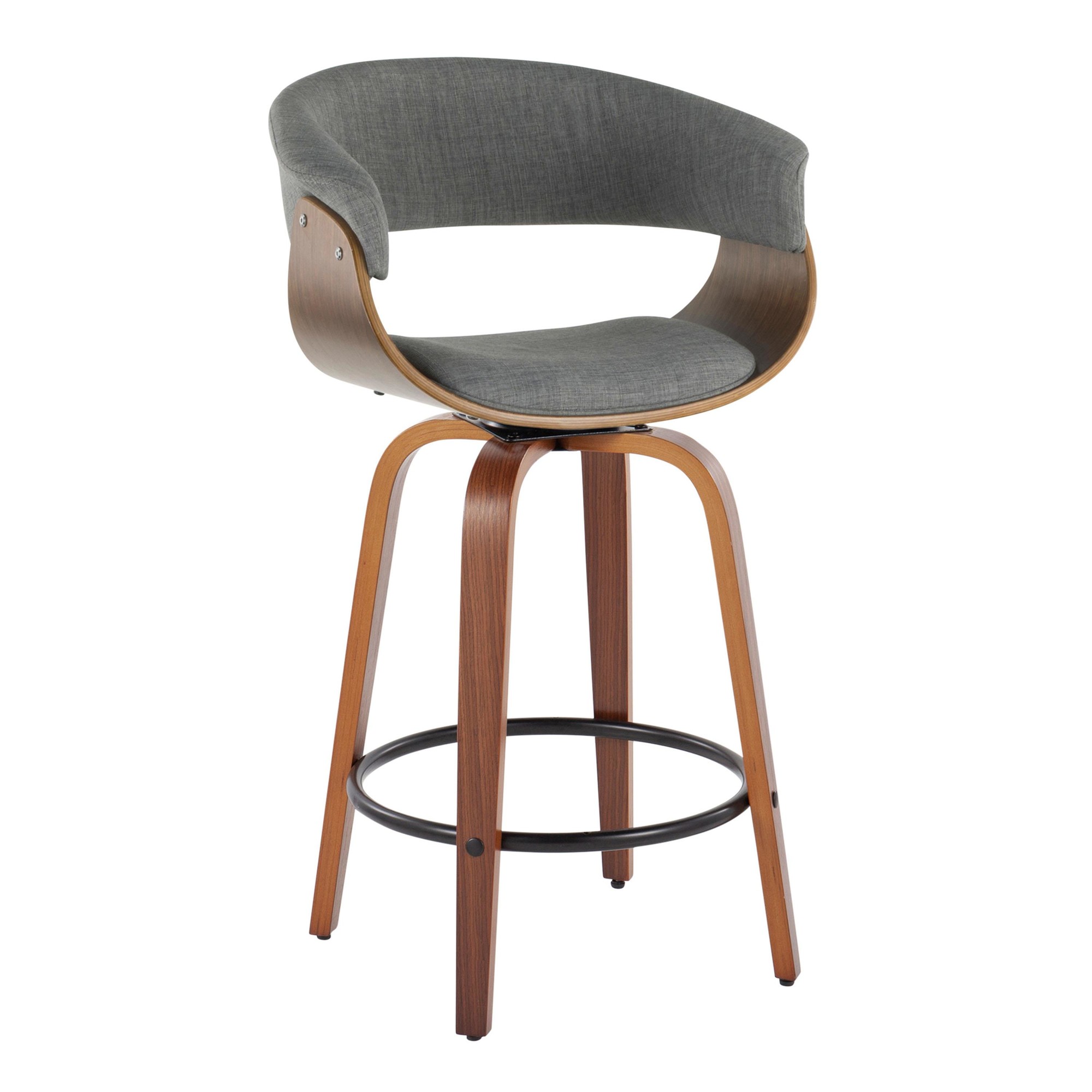 Vintage-Mod-26-Mid-Century-Modern-Swivel-Counter-Stool-Set-of-2-3