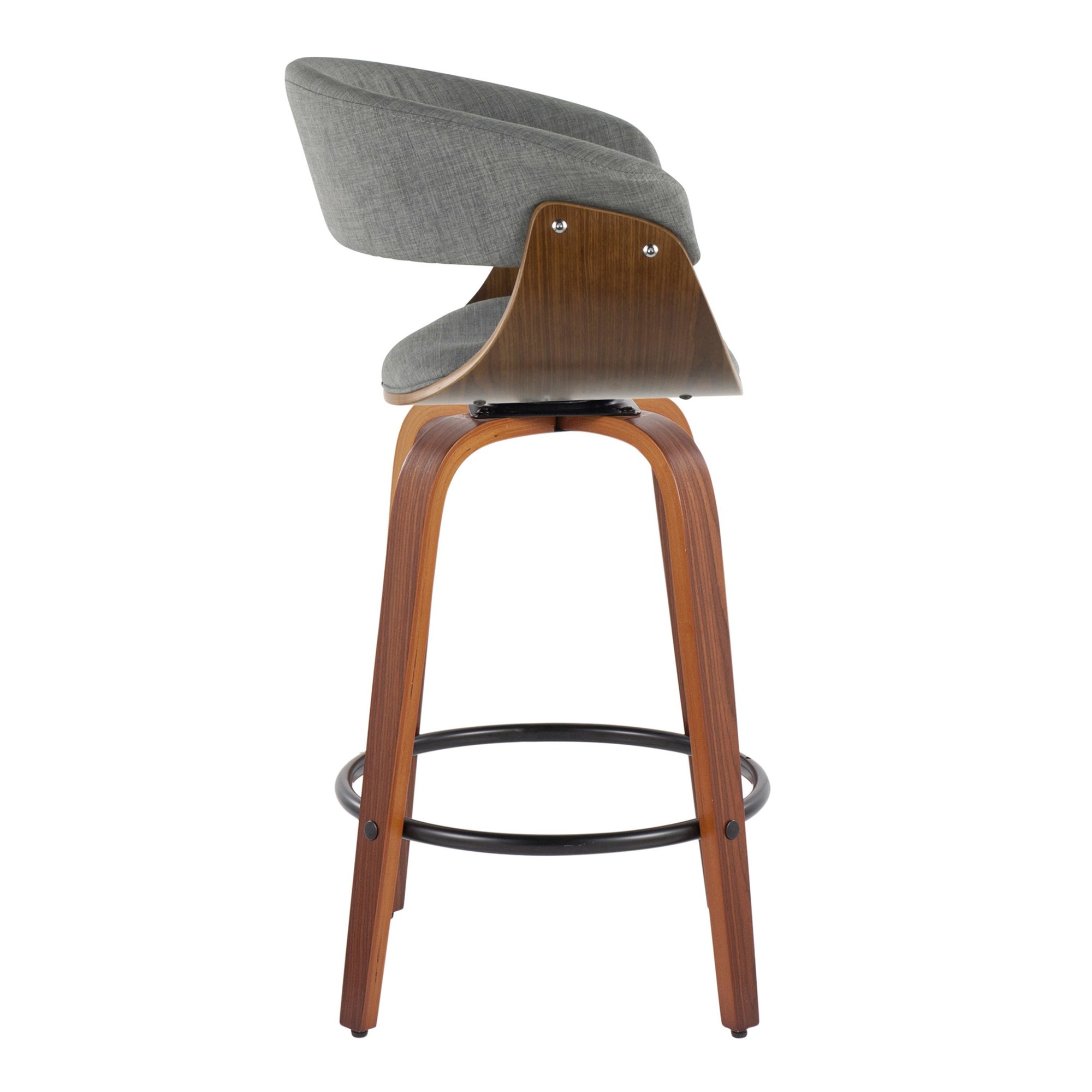 Vintage-Mod-26-Mid-Century-Modern-Swivel-Counter-Stool-Set-of-2-4