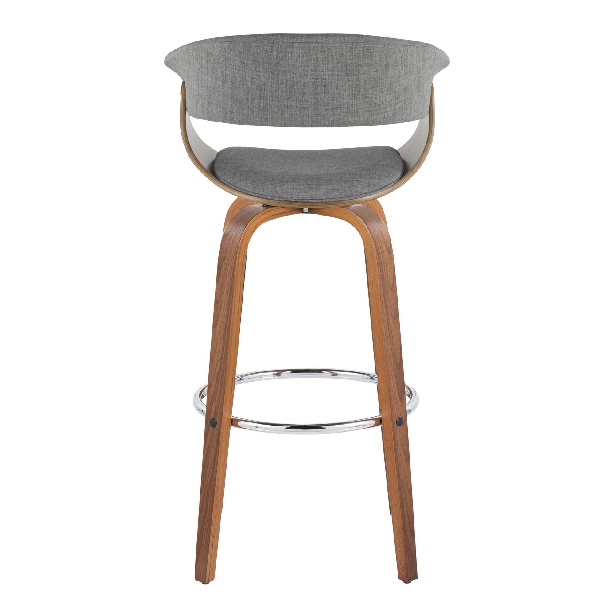 Vintage-Mod-30-Mid-Century-Modern-WalnutGrey-Swivel-Barstools-Set-of-2-6