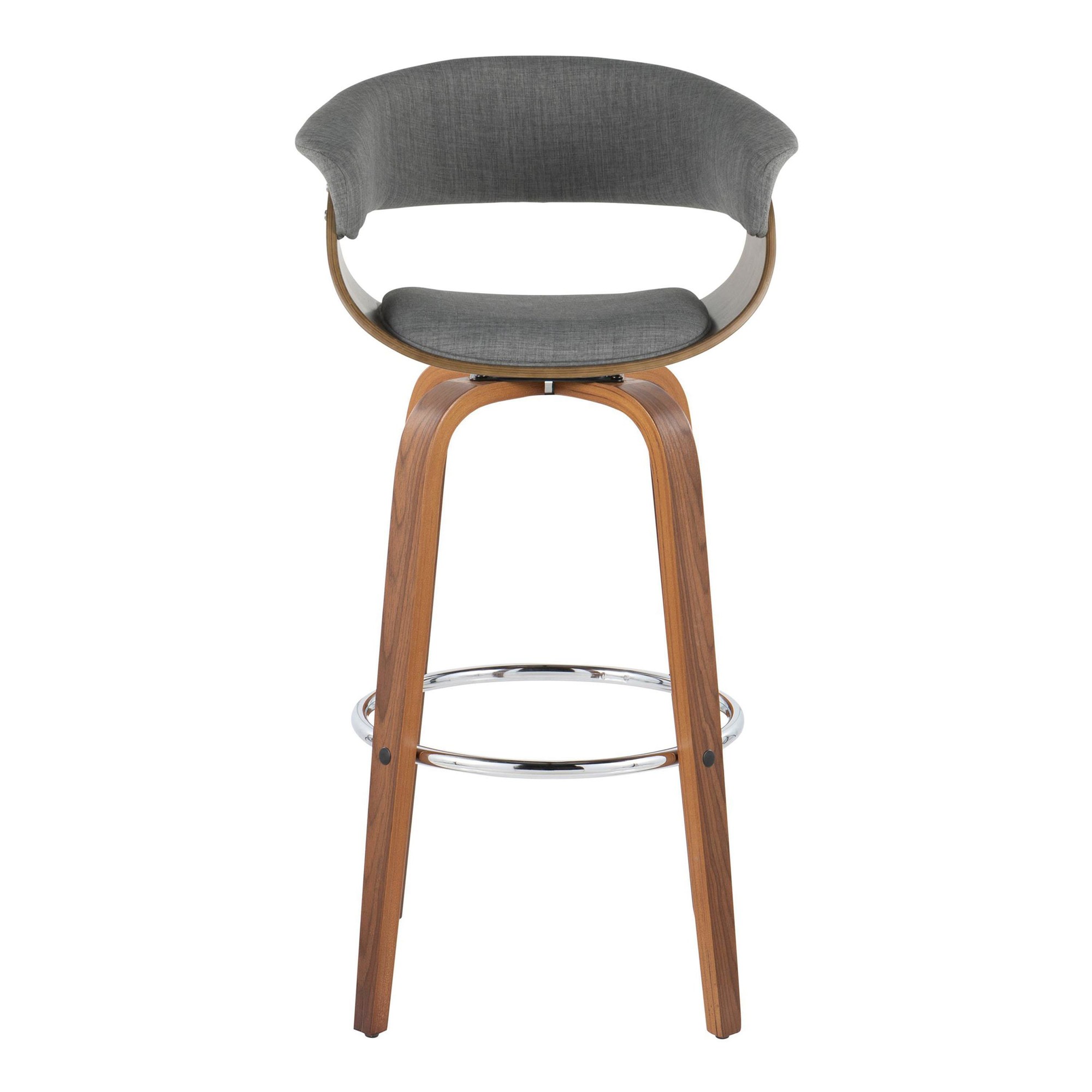 Vintage-Mod-30-Mid-Century-Modern-WalnutGrey-Swivel-Barstools-Set-of-2-7