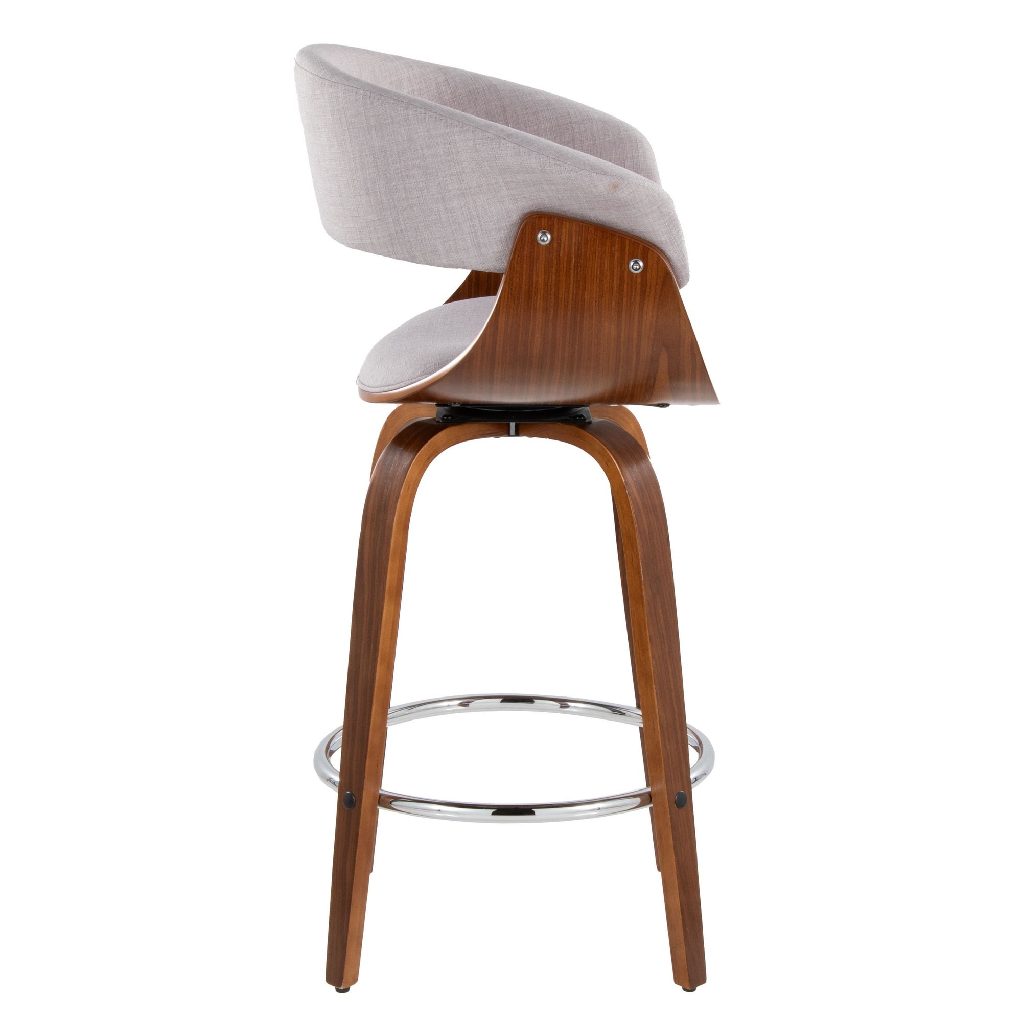 Vintage-Mod-Walnut-Wood-Stone-Fabric-Counter-Stools-Set-of-2-6