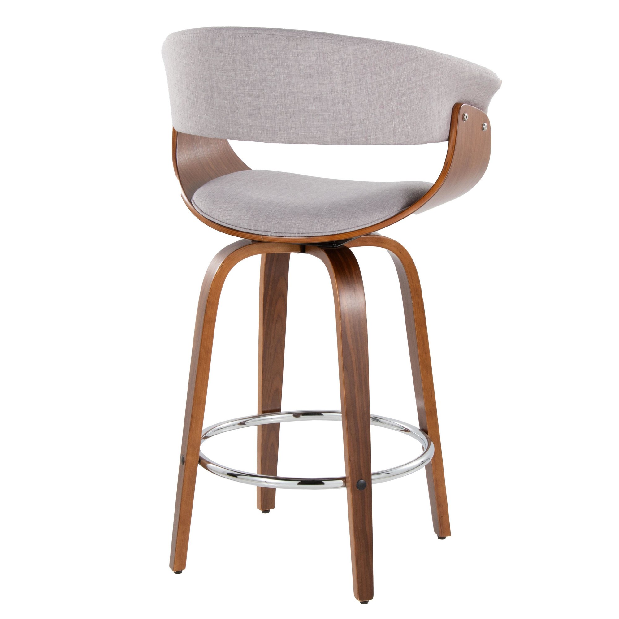 Vintage-Mod-Walnut-Wood-Stone-Fabric-Counter-Stools-Set-of-2-7