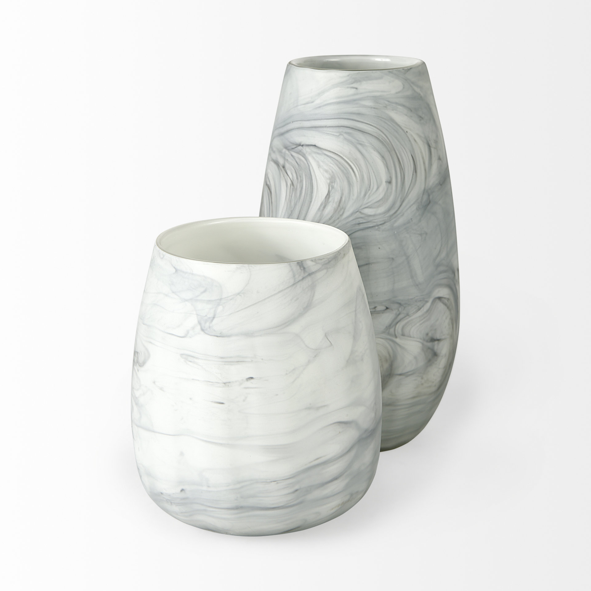 Volta-II-Tall-White-Gray-Abstract-Pattern-Glass-Vase-3