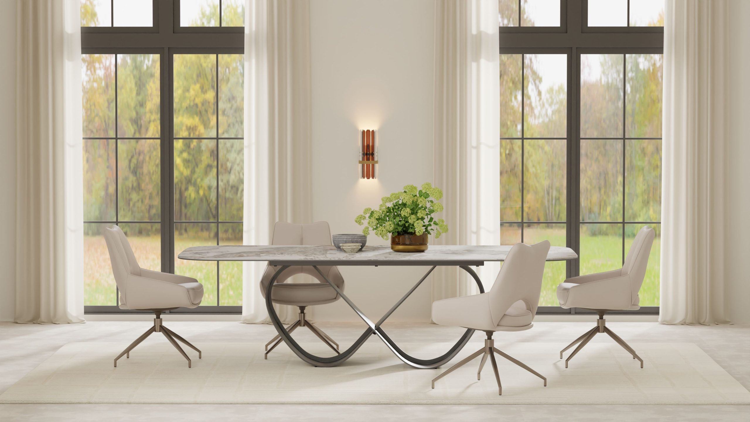 WAVE-Ceramic-Top-Black-Steel-Dining-Table-5