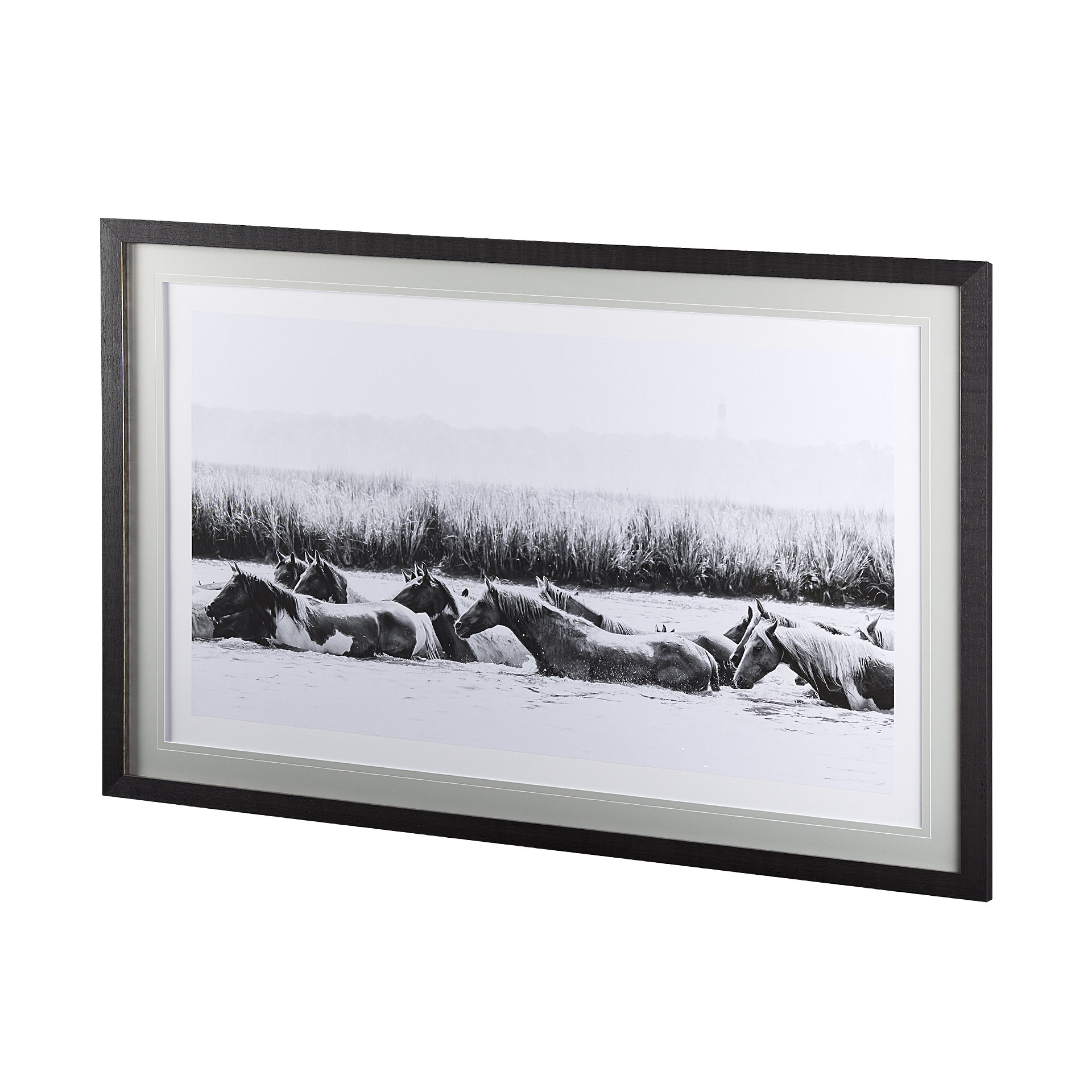 Water-Horses-III-by-PHBurchett-a-Framed-Art-Print-Matted-under-Glass-2