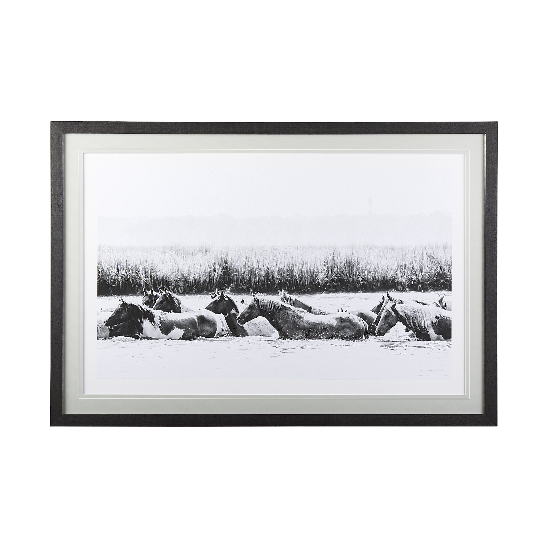 Water-Horses-III-by-PHBurchett-a-Framed-Art-Print-Matted-under-Glass