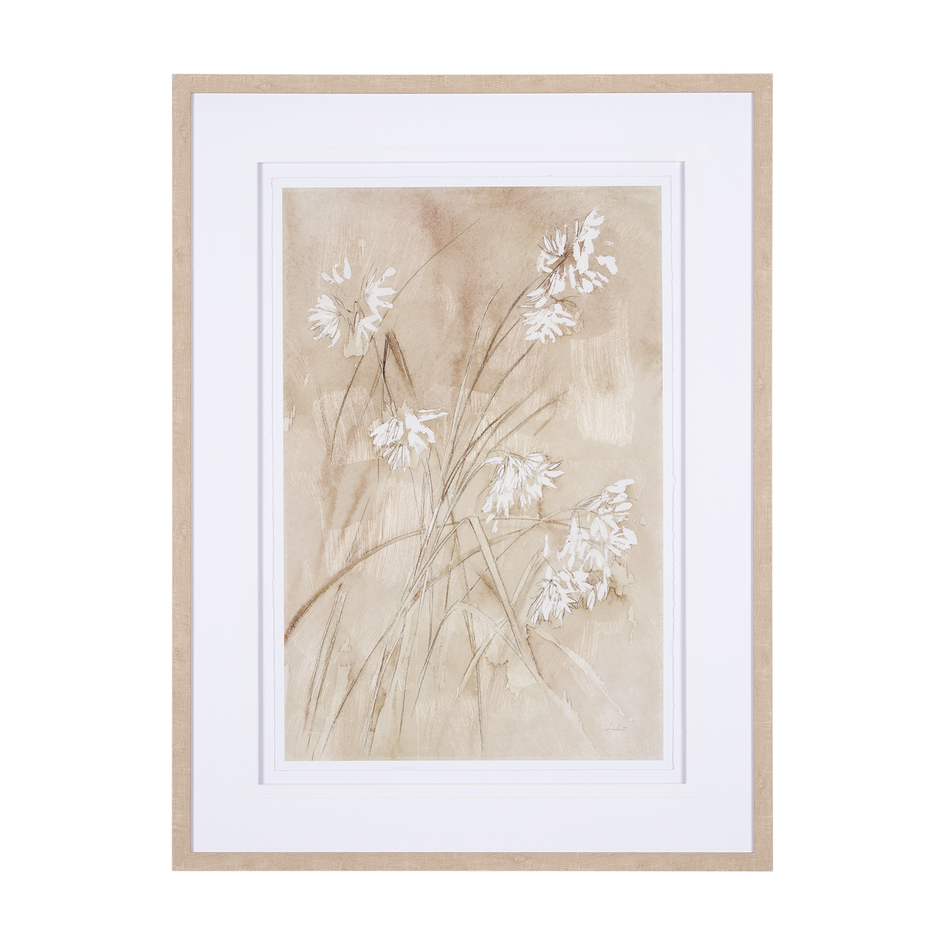 Wildflower-I-by-Mercana-Studio-a-Hand-Embelished-Textured-Framed-Art-Print-Matted-under-Glass