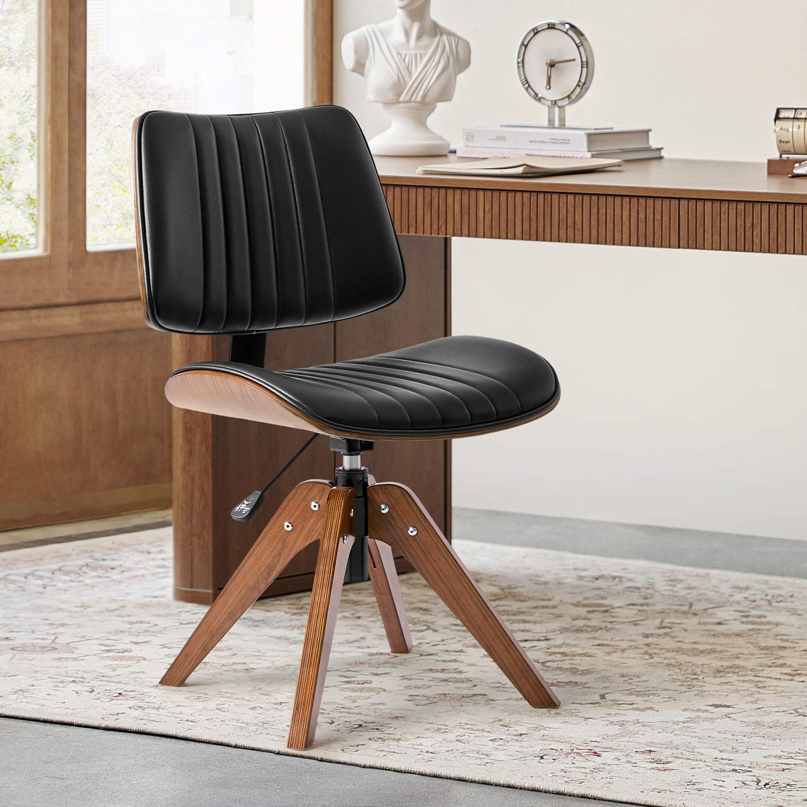 Will-Black-Mid-Century-Modern-Wood-Swivel-Office-Chair-1