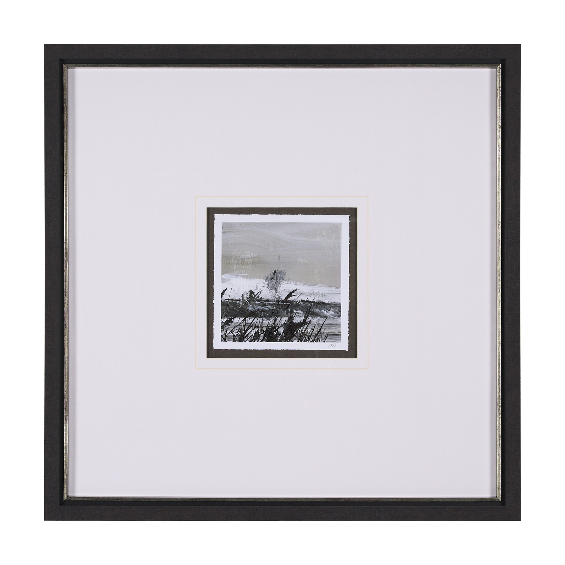 Winter-Day-III-by-Mercana-Studio-a-Hand-Embelished-Textured-Framed-Art-Print-Matted-under-Glass