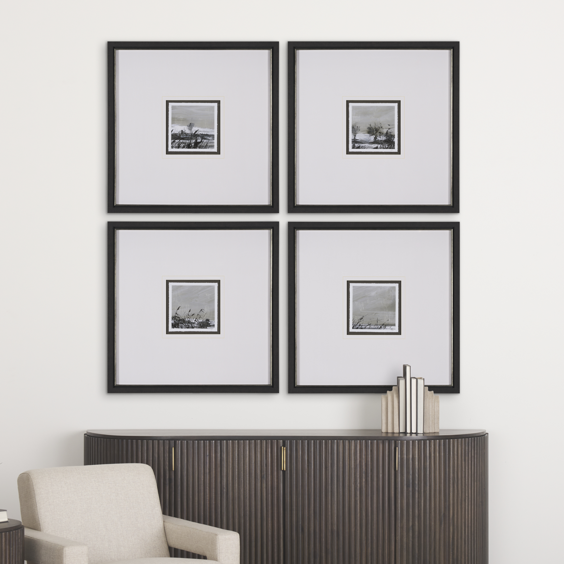 Winter-Day-IV-by-Mercana-Studio-a-Hand-Embelished-Textured-Framed-Art-Print-Matted-under-Glass-1